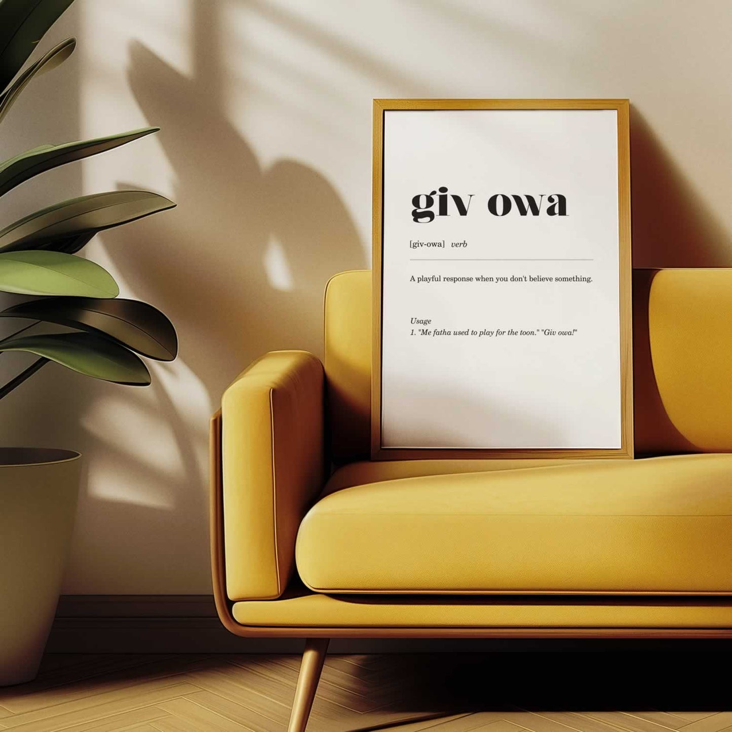 Giv Owa Newcastle Slang Print
