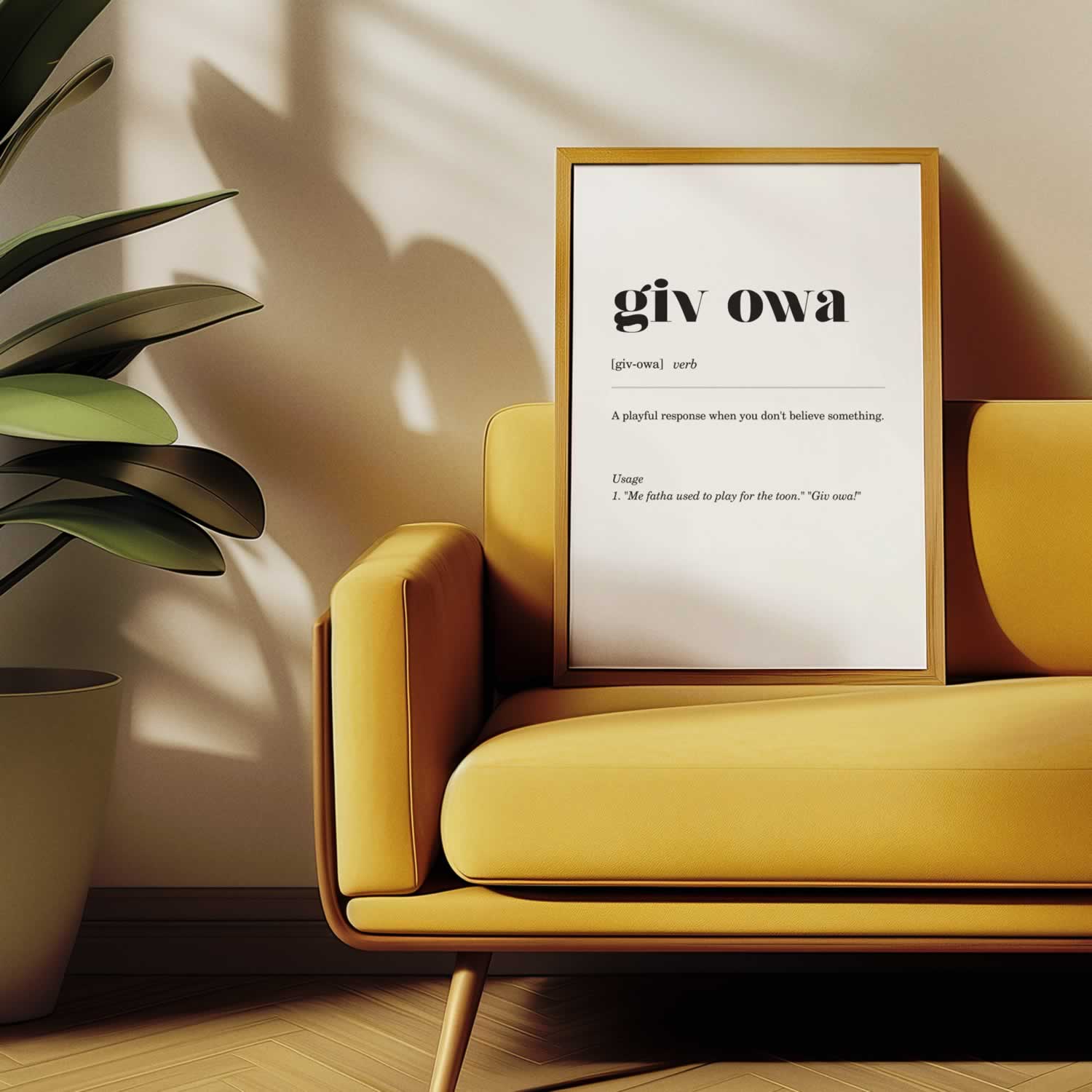 Giv Owa Newcastle Slang Print