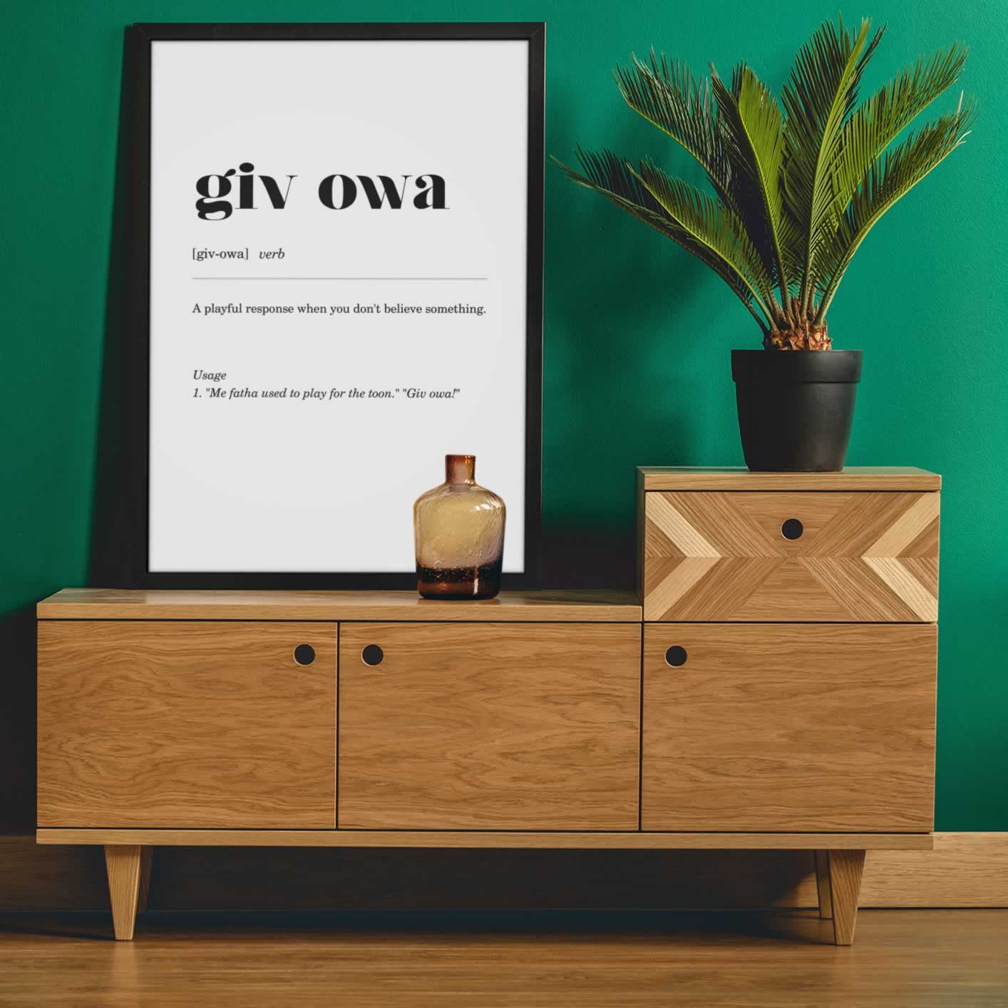 Giv Owa Geordie Print For Living Room