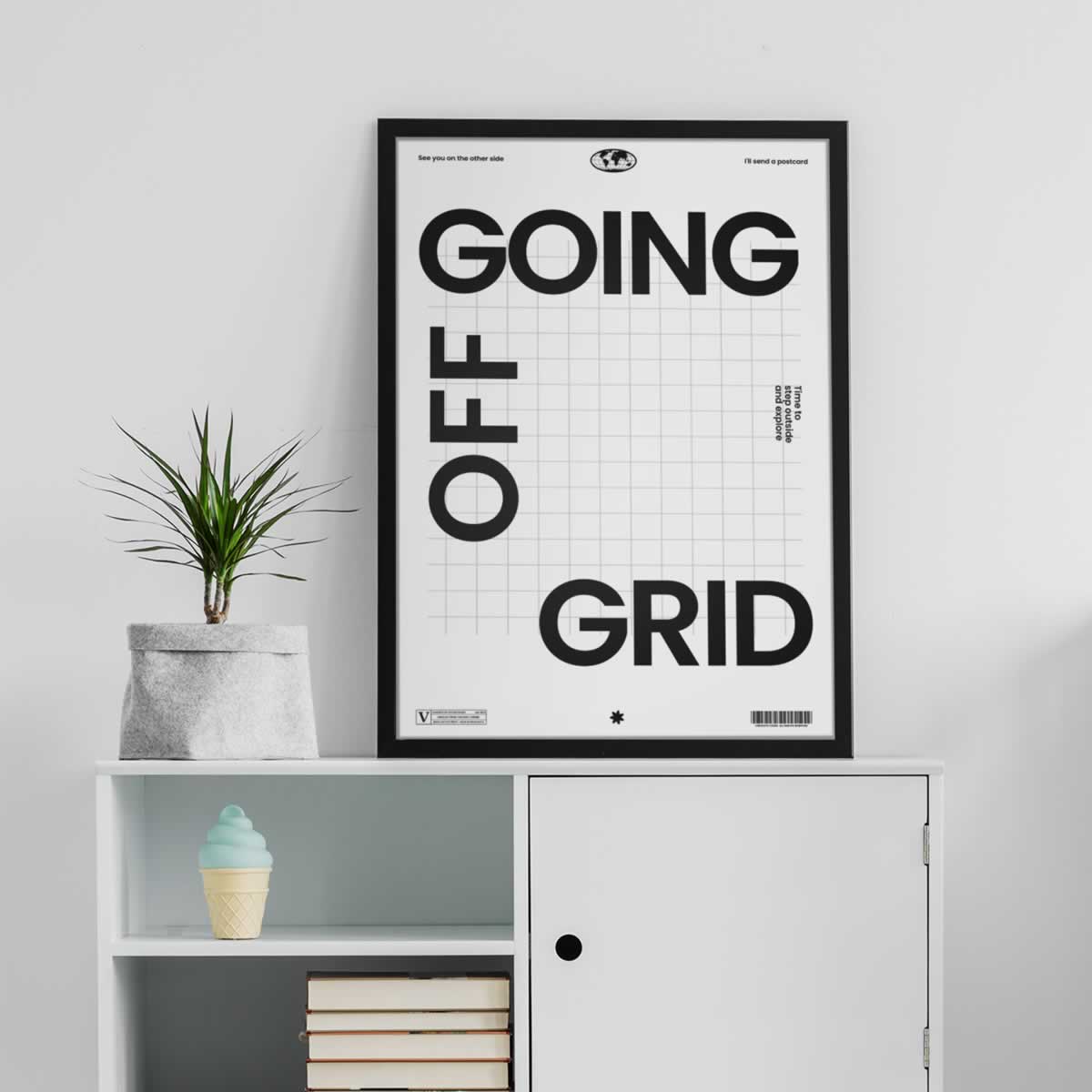 Going Off Grid Offline Wall Art Print