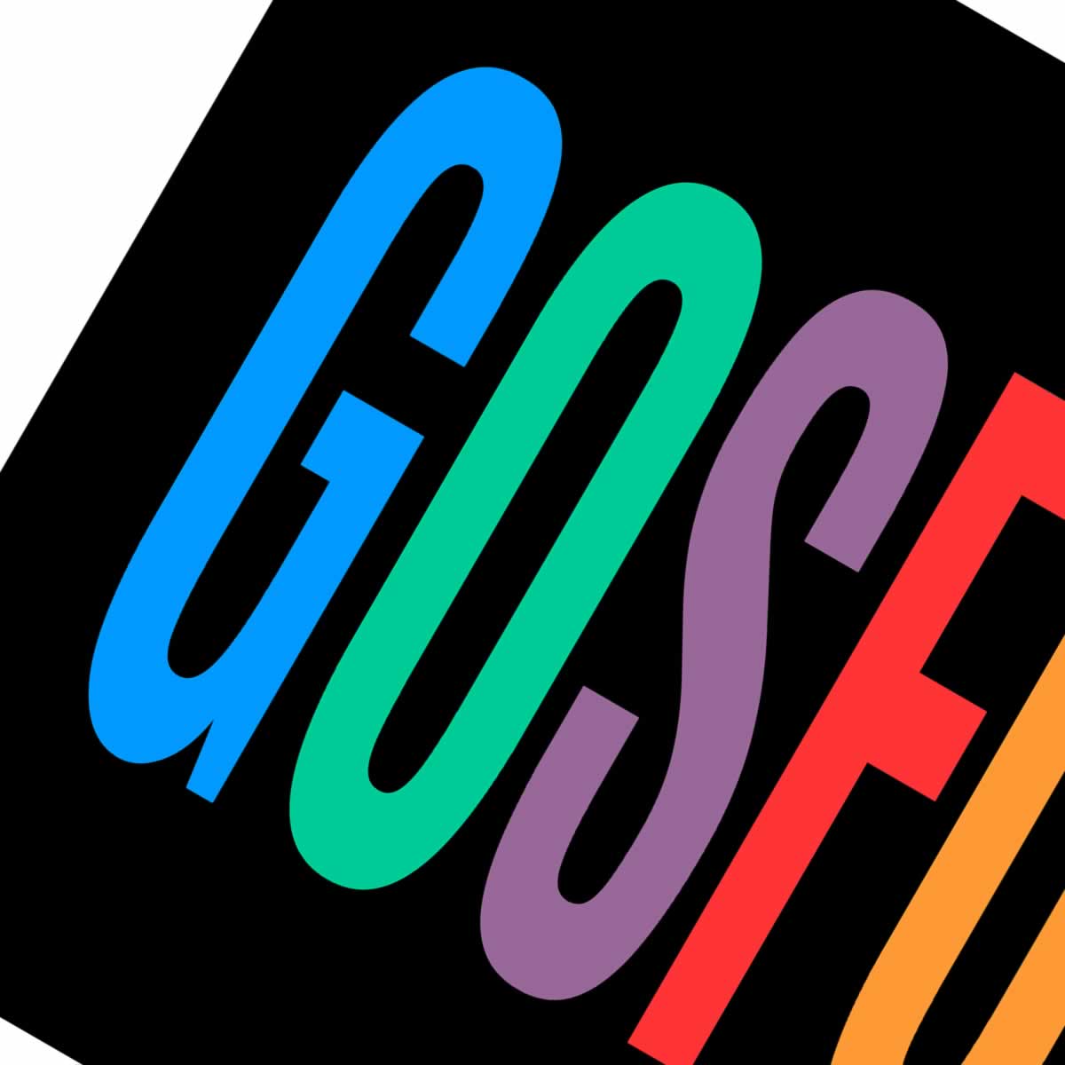 Gosforth Newcastle Colourful Typography Print Close Up