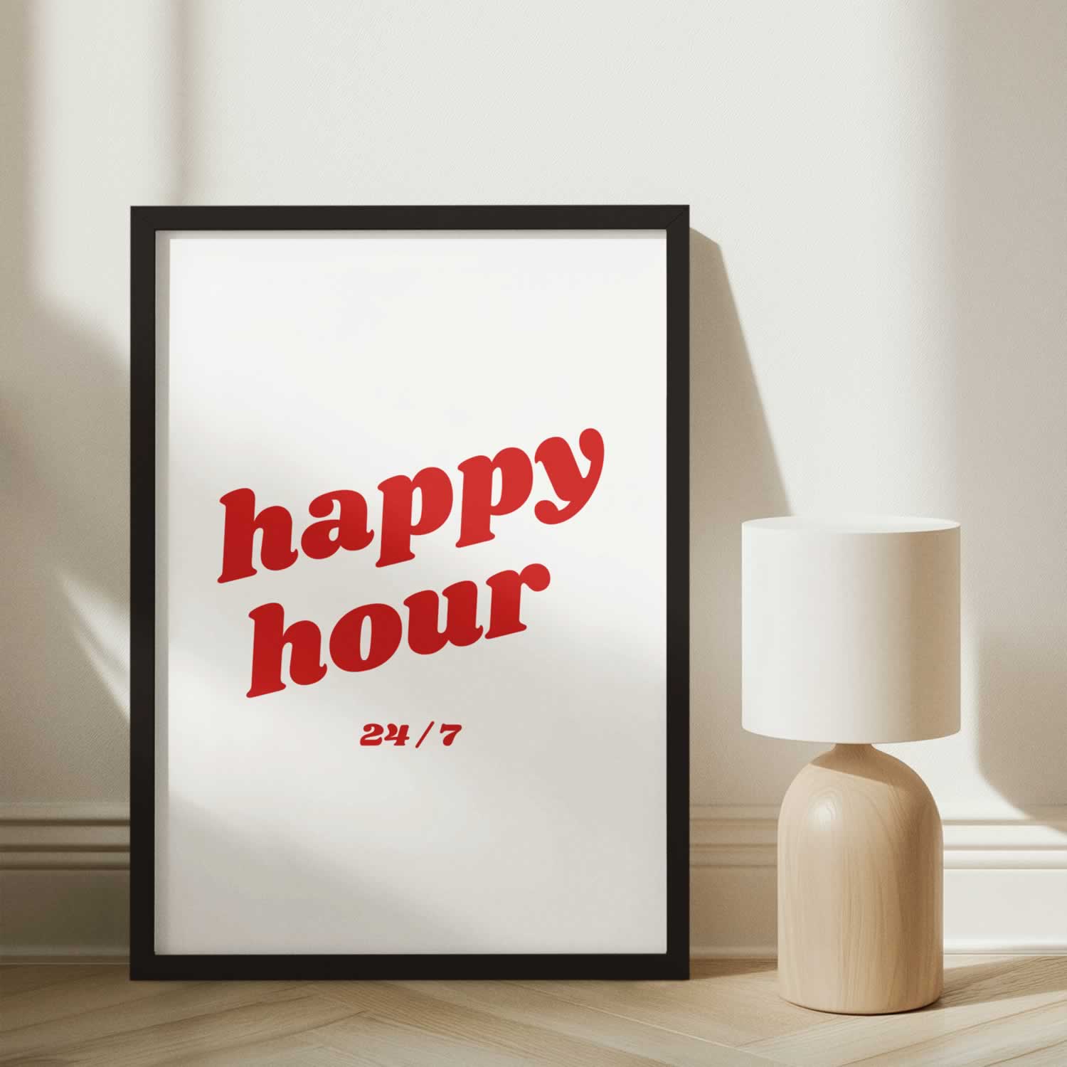 Happy Hour 24/7 Wall Art