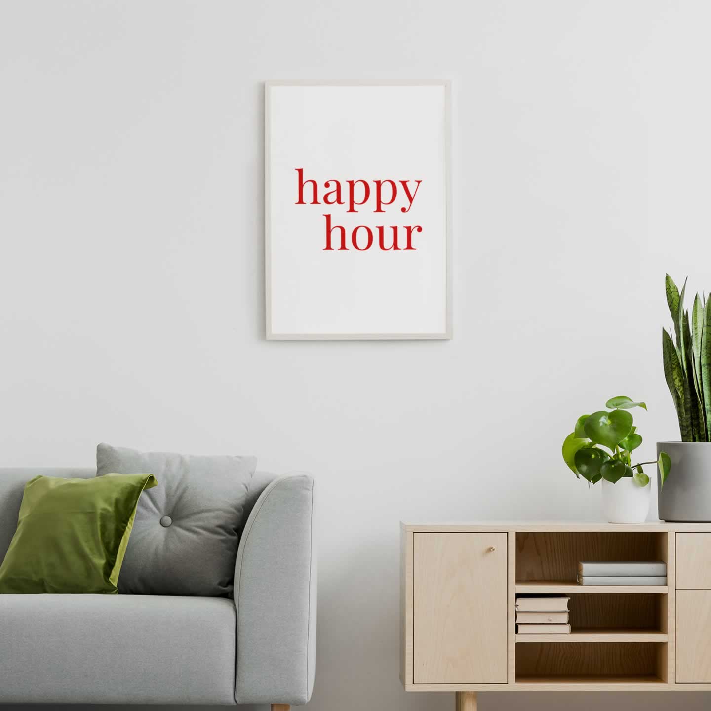 Happy Hour Typography In the living room