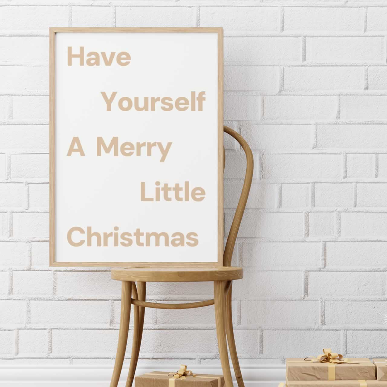 Have Yourself A Merry Little Christmas Print In Golden