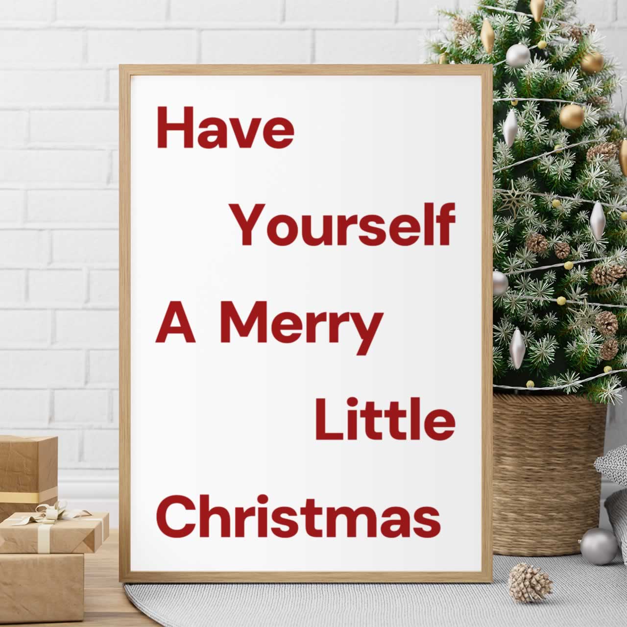 Have Yourself A Merry Little Christmas Poster In Red