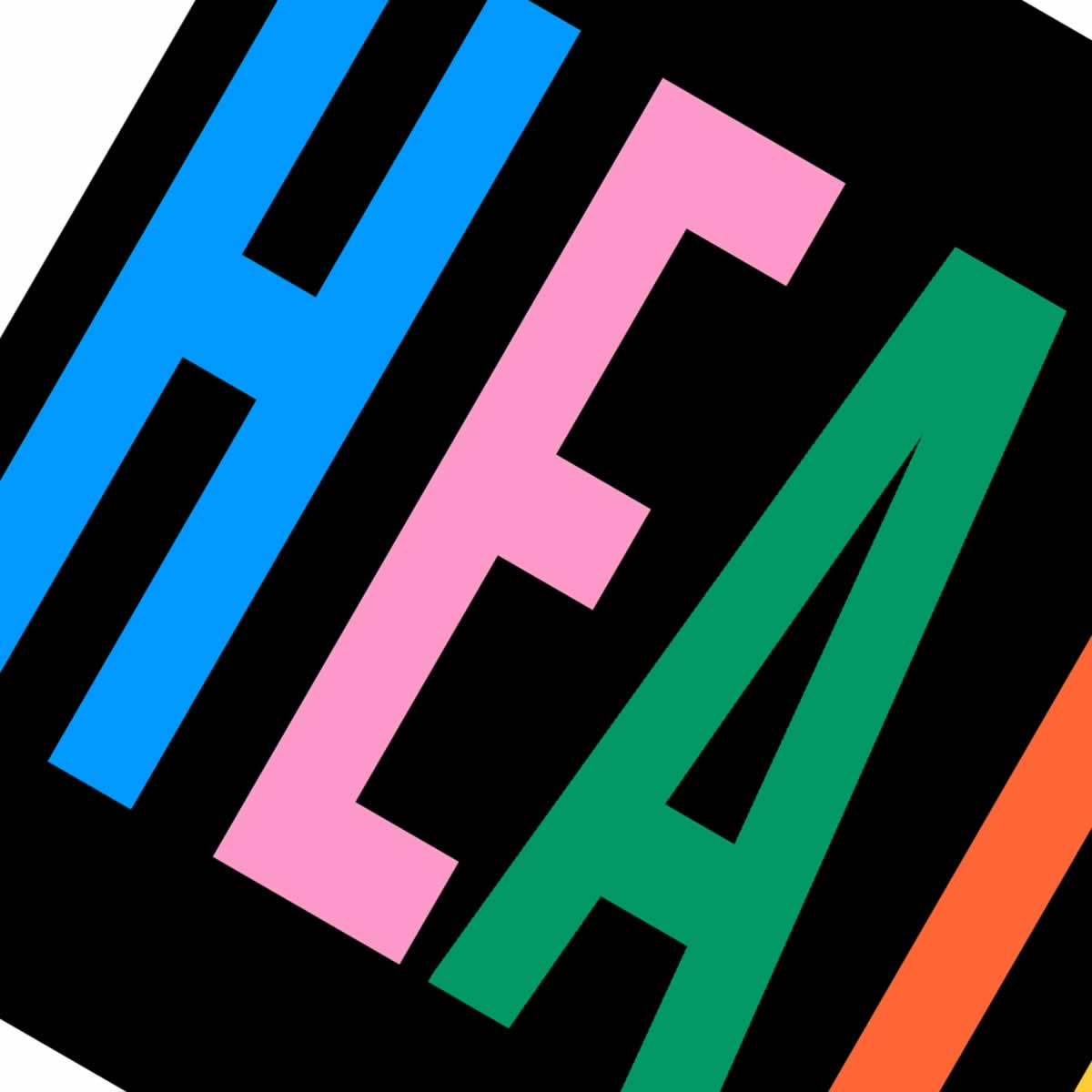 Heaton Newcastle Colourful Typography Print Close Up