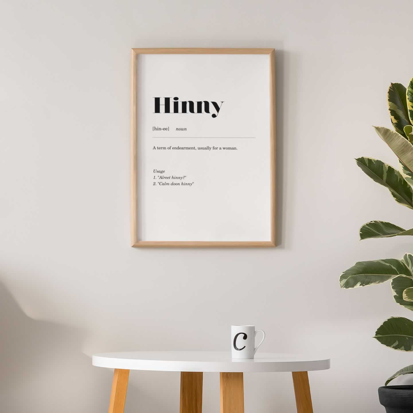 Hinny Geordie Definition Poster Print