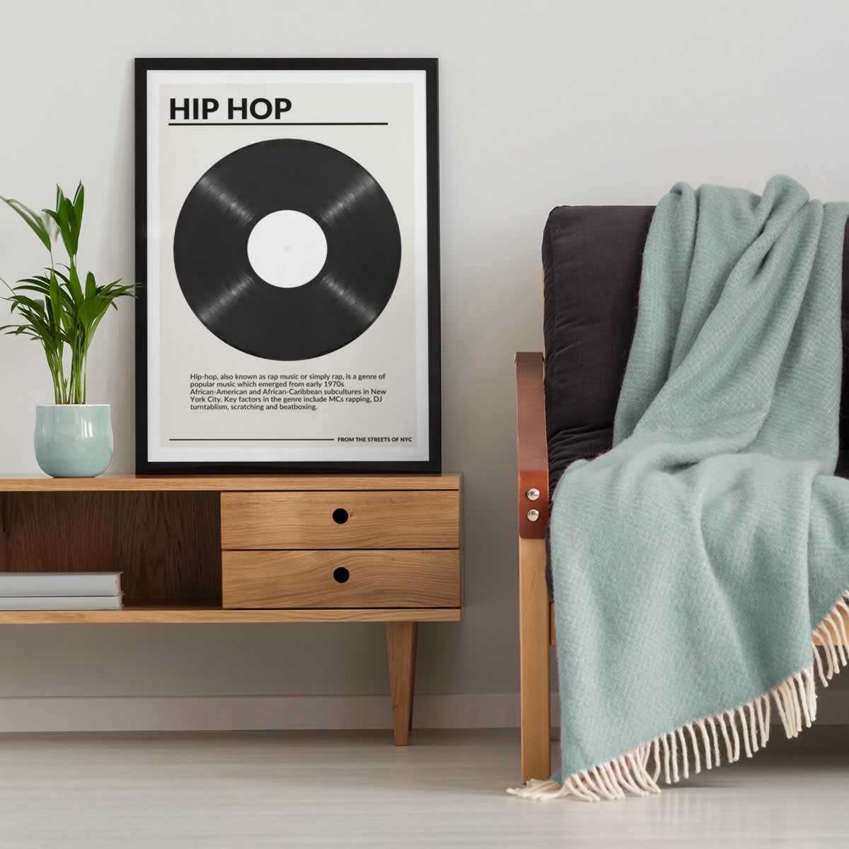 Hip Hop Vinyl Print For Room
