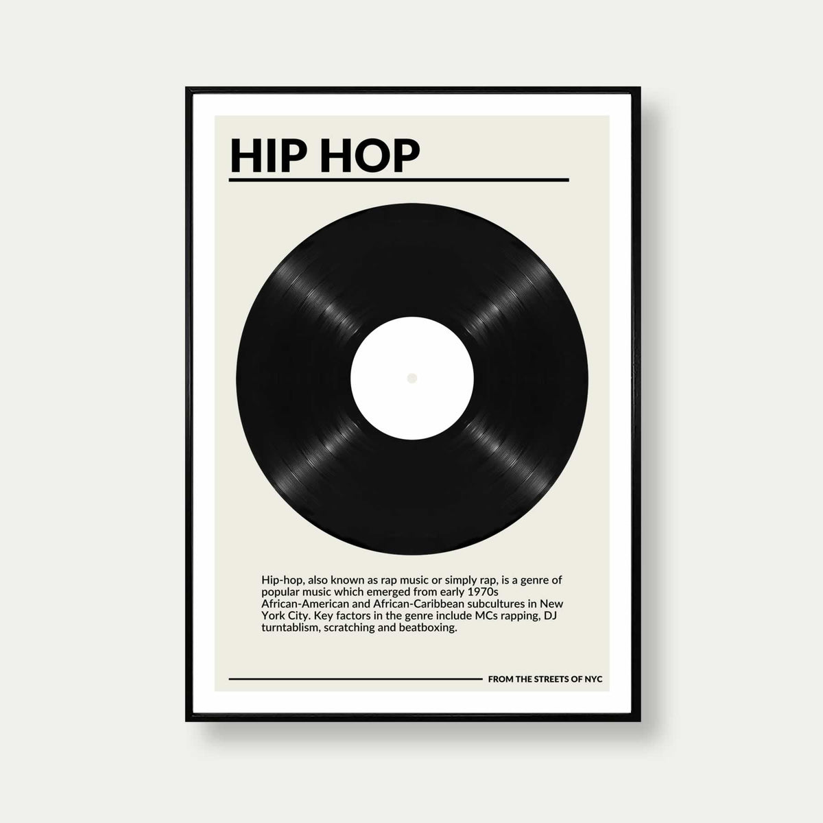 Hip Hop Vinyl Poster Print