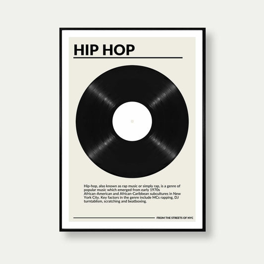 Hip Hop Vinyl Poster Print