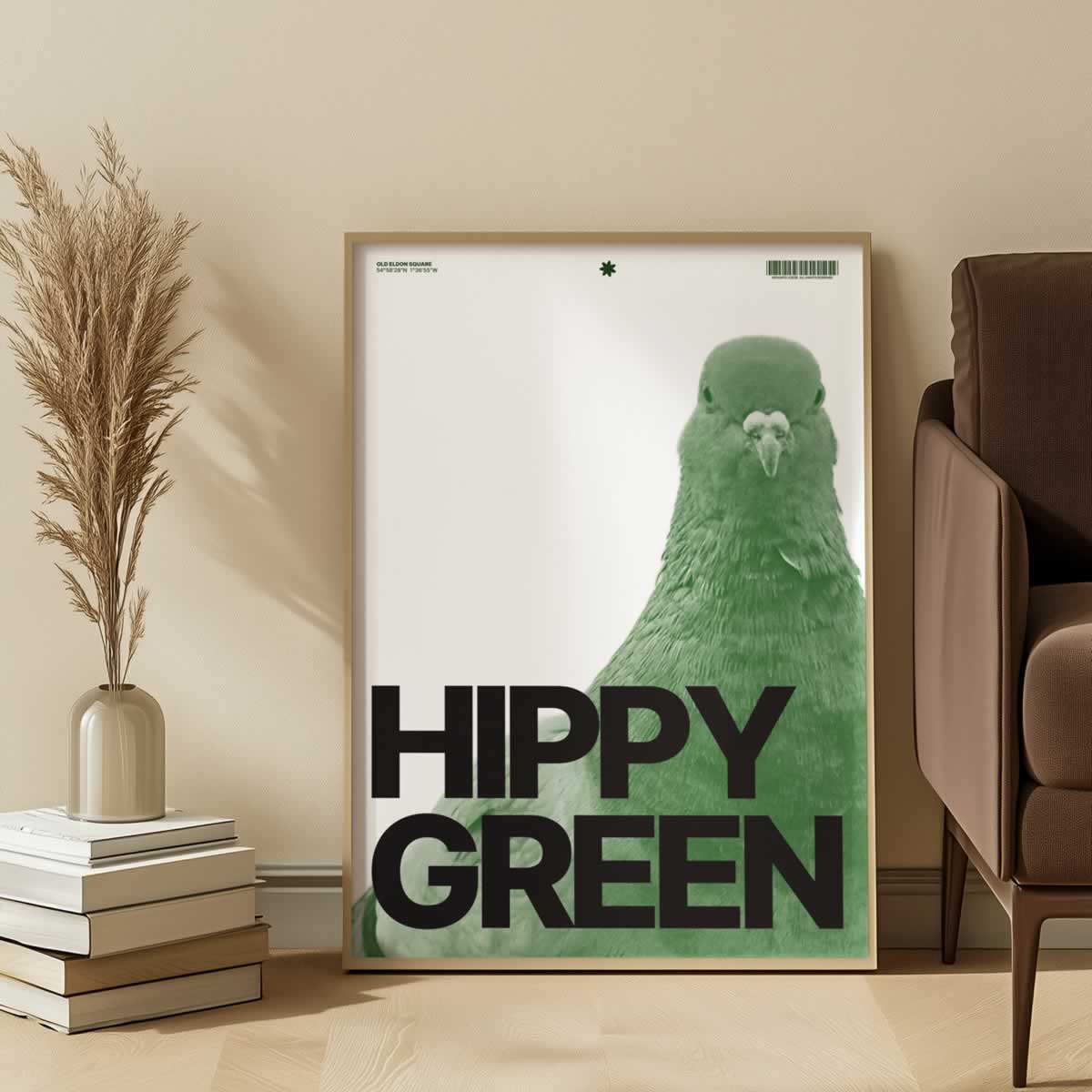 Hippy Green Wall Art Print