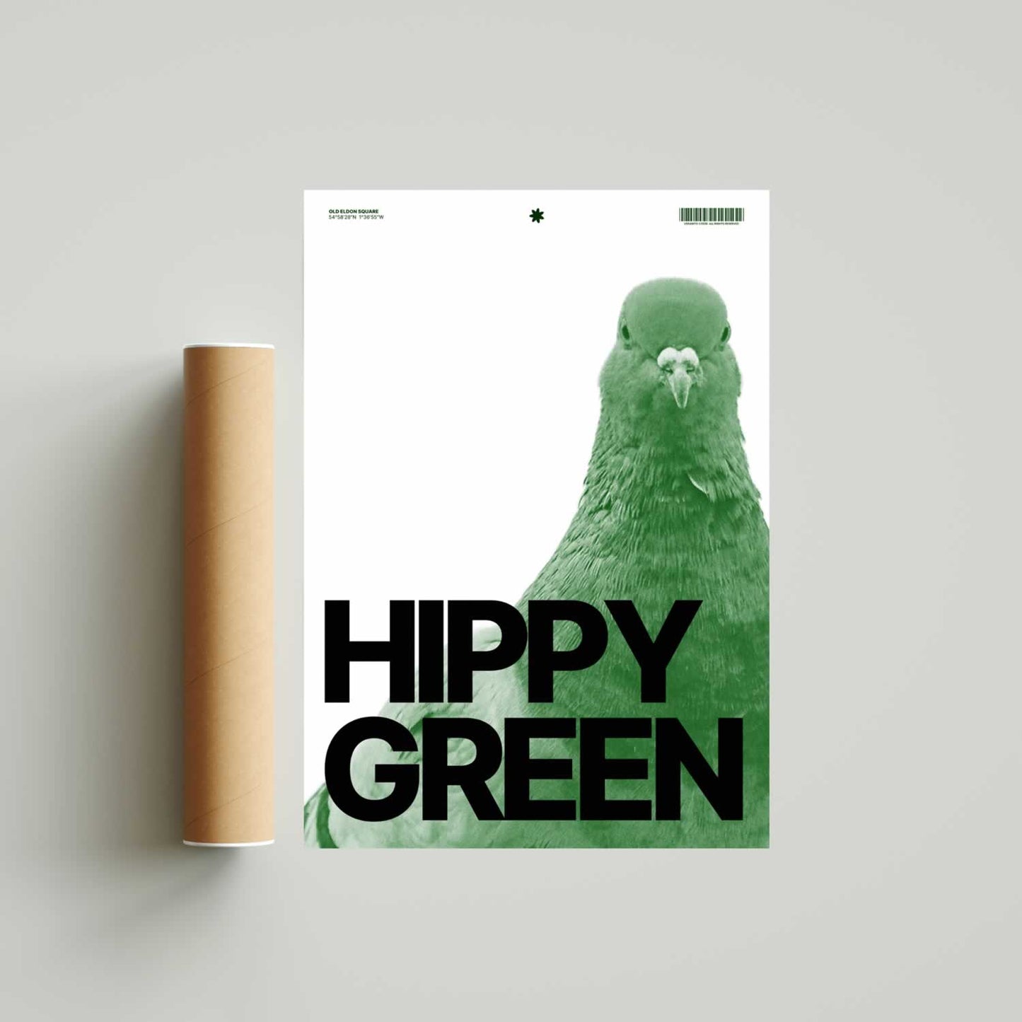 Hippy Green Newcastle Poster