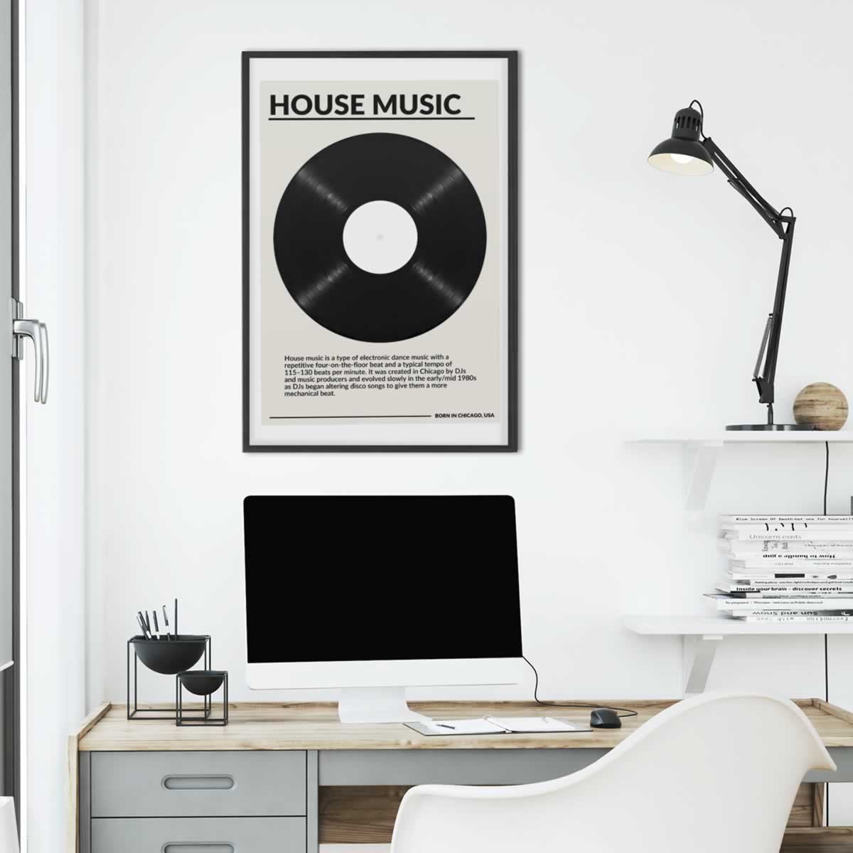 House Music Vinyl Premium Art Print