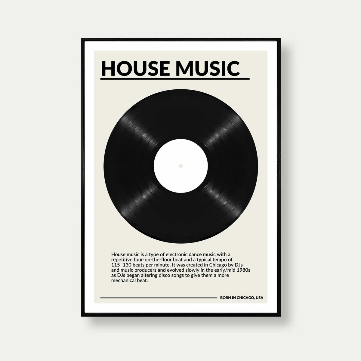 House Music Vinyl Poster Print