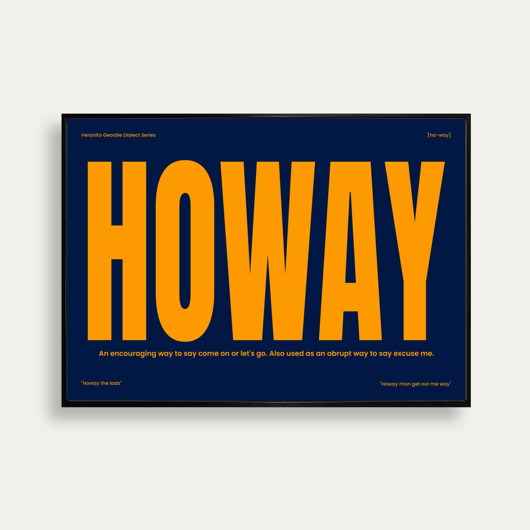 Howay Newcastle Slang Print Blue And Orange Edition