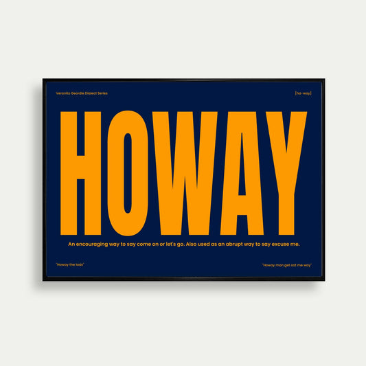 Howay Newcastle Slang Print Blue And Orange Edition
