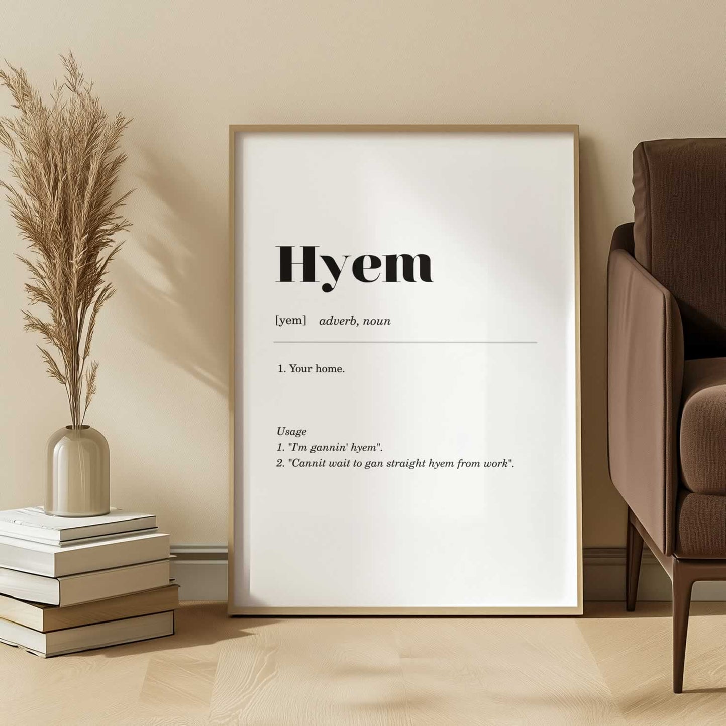 Hyem Geordie Slang Print
