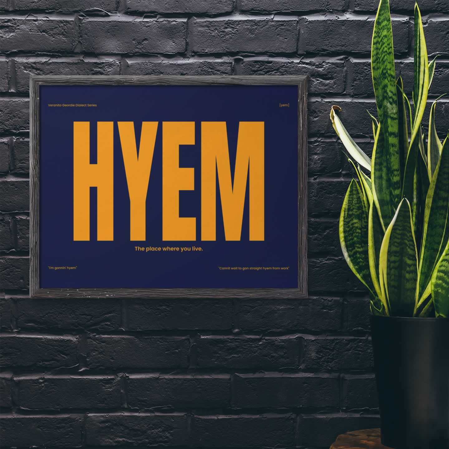 Hyem Newcastle Wall Art Blue And Orange Edition