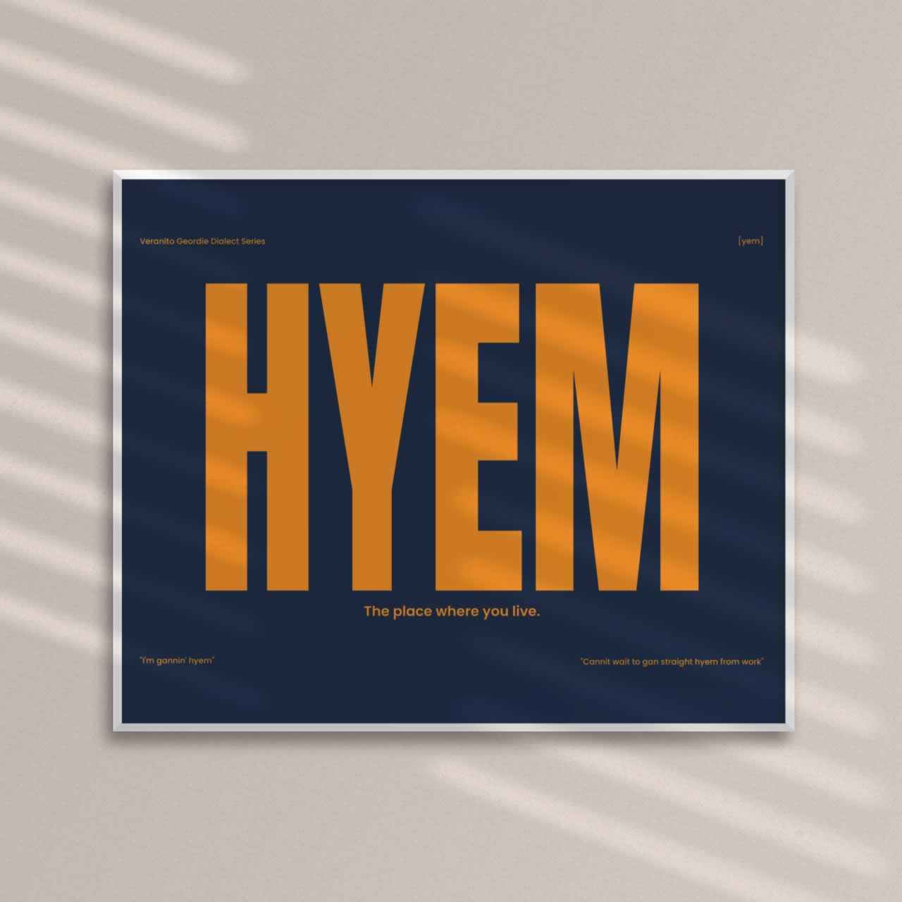 Hyem Newcastle Print Blue And Orange Edition for your walls