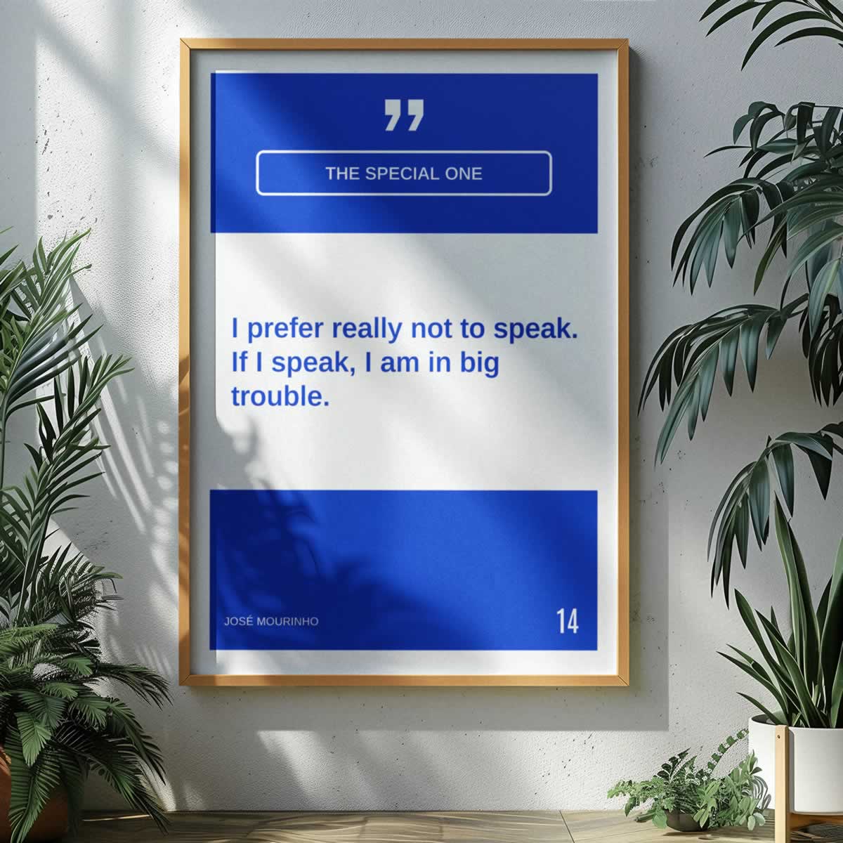 I Prefer Not To Speak Football Quote Wall Art