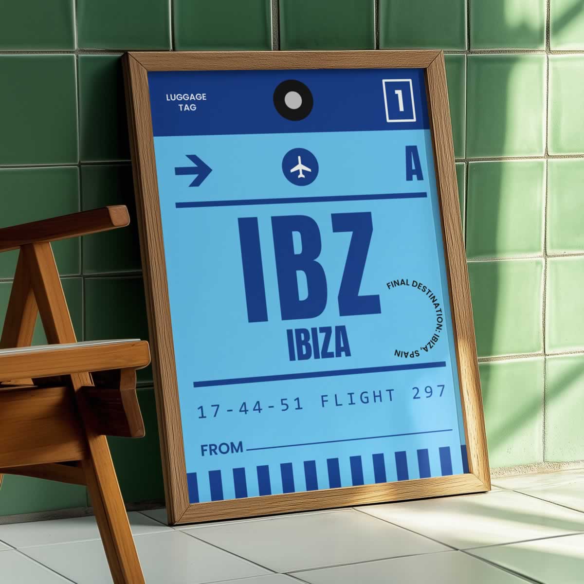 Ibiza Luggage Label Inspired Travel Poster