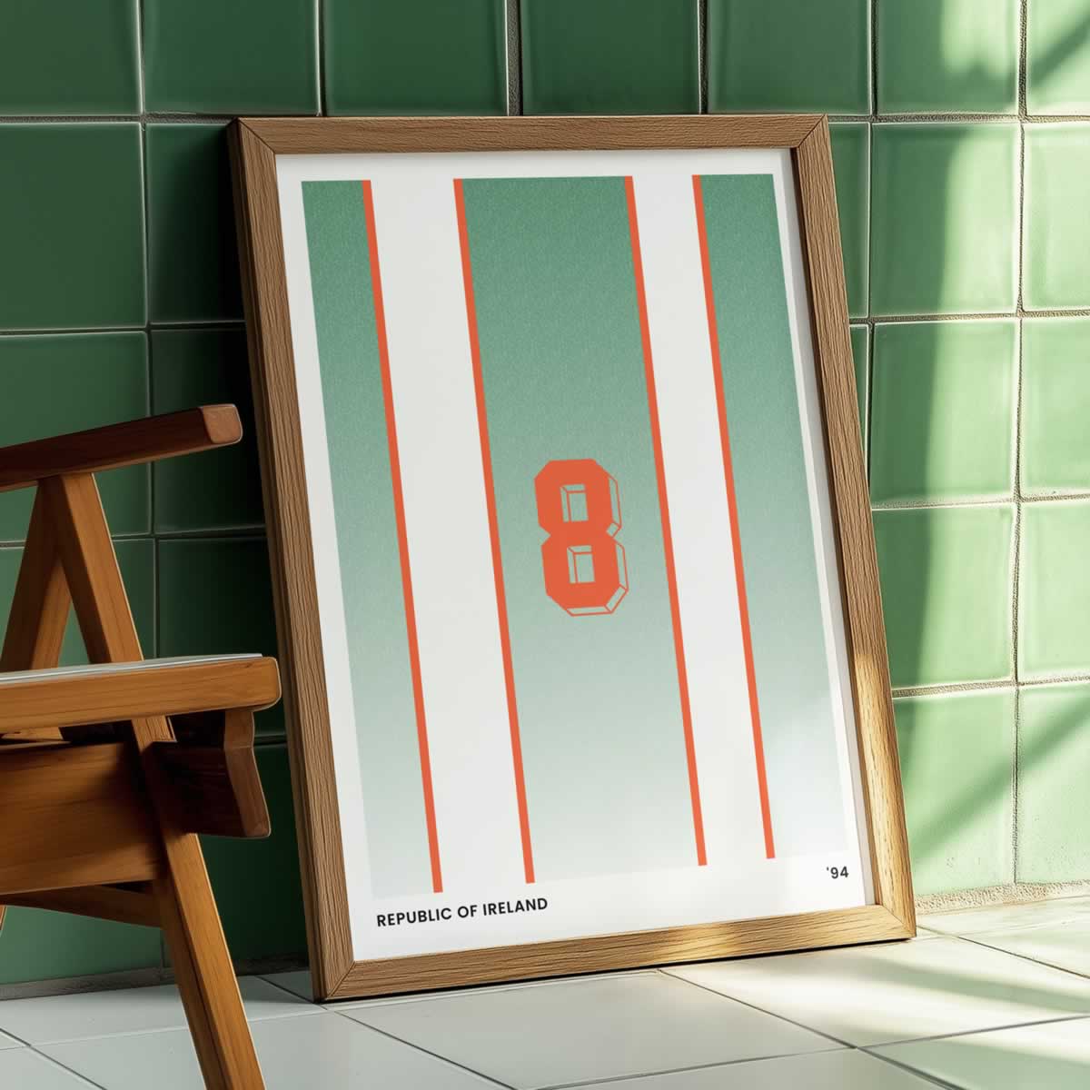 Ireland 94 Retro Football Shirt Poster
