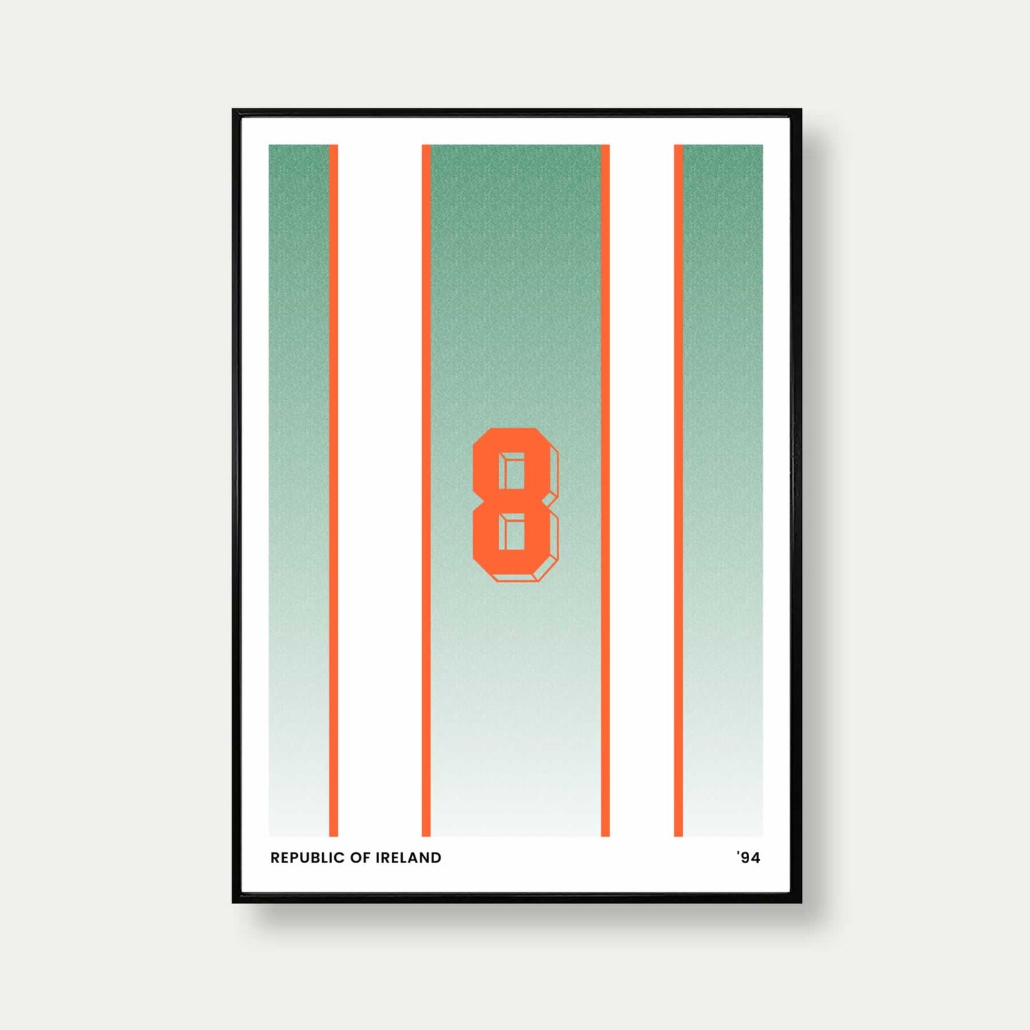 Ireland 94 Retro Football Poster In White