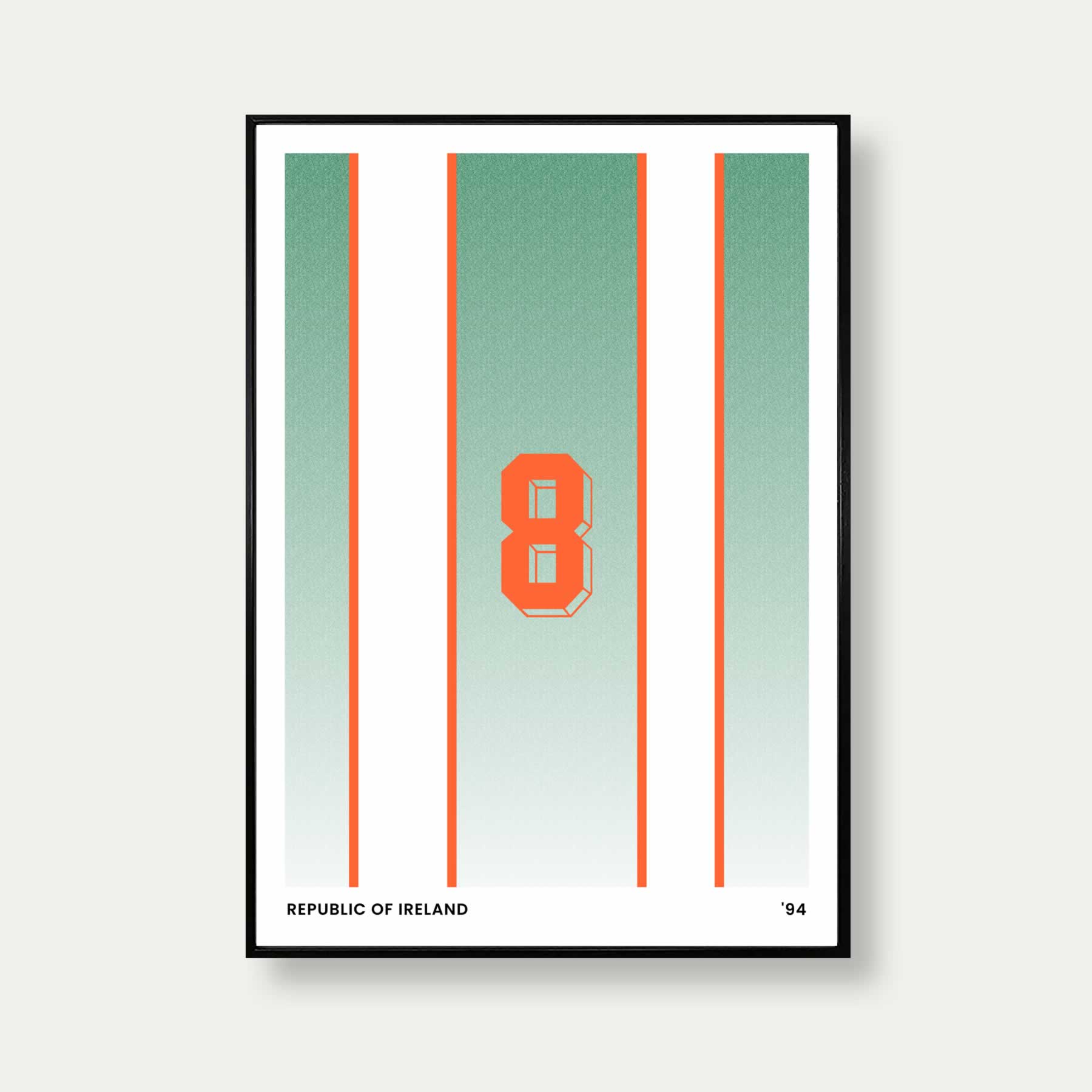 Ireland 94 Retro Football Poster In White