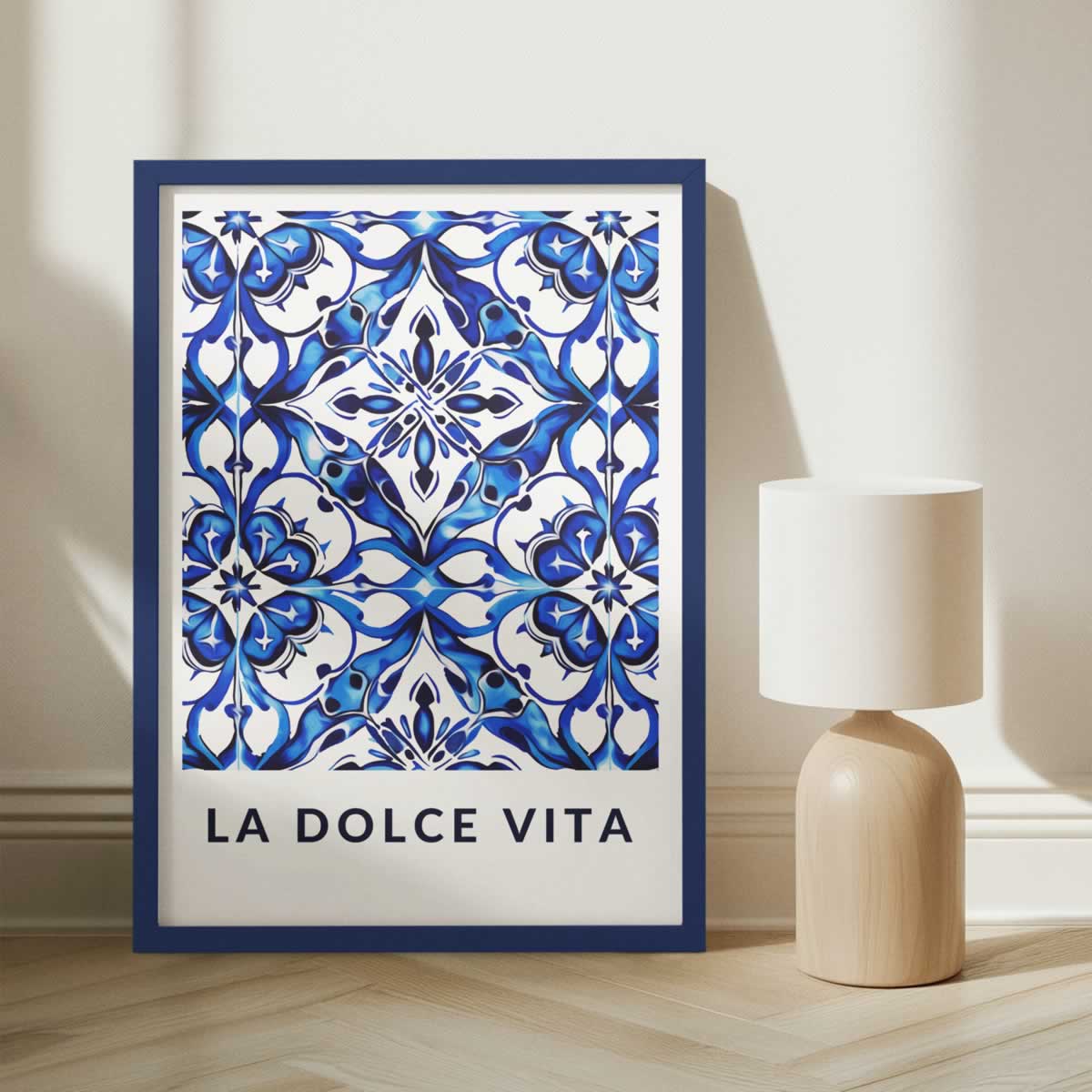 Blue Tile Pattern La Dolce Vita Print