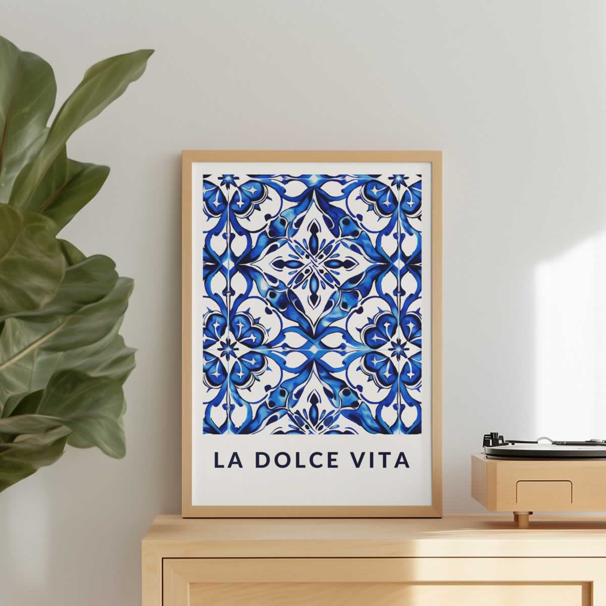Blue Tile Pattern Azulejo Print