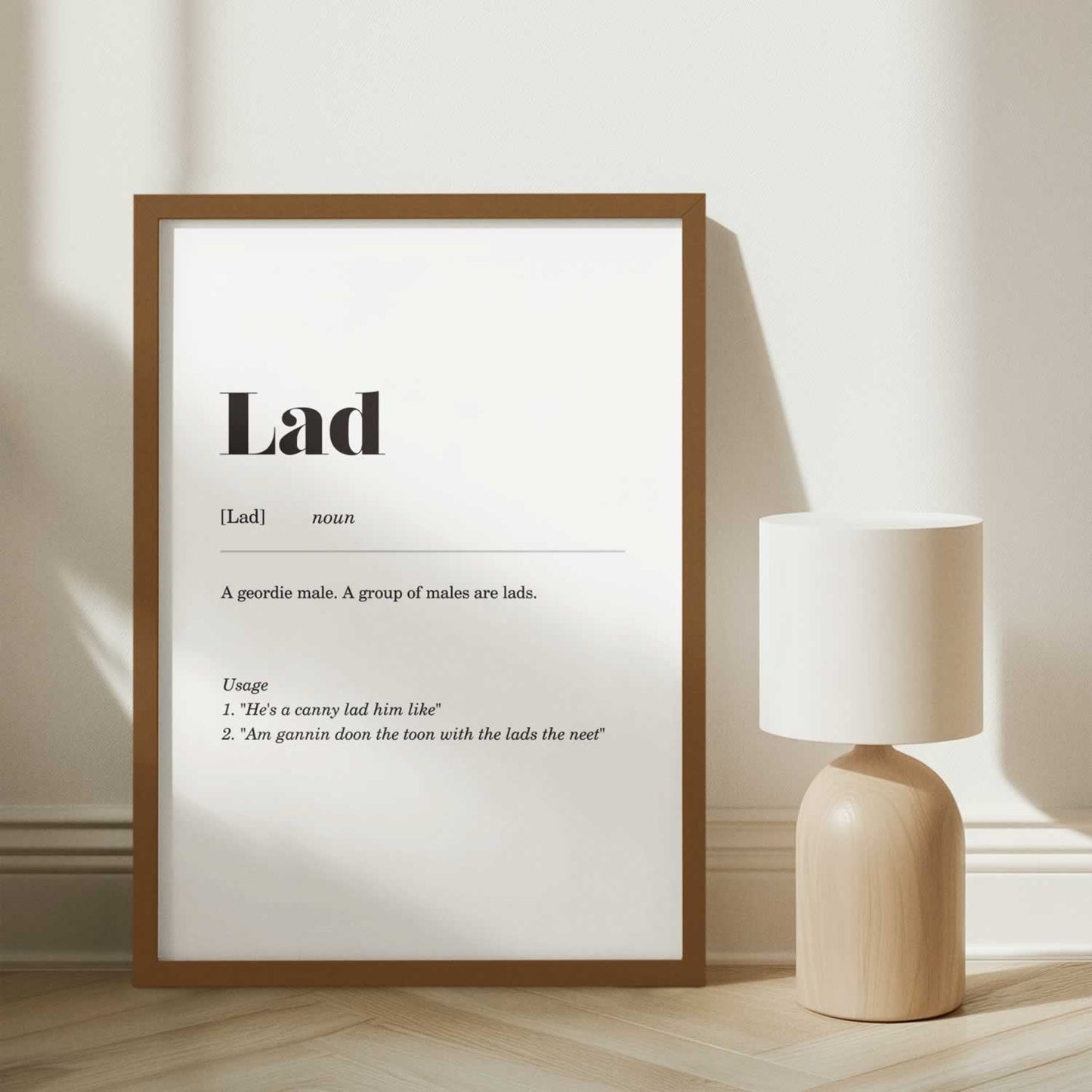 Lad Geordie Definition Print