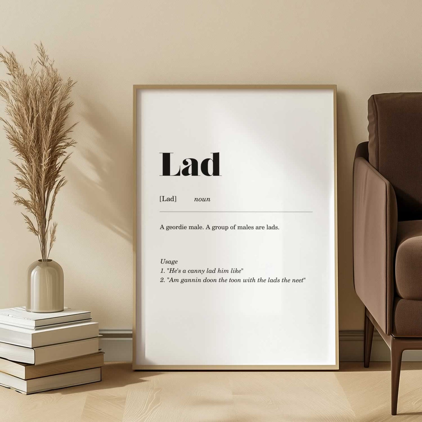 Lad Newcastle Slang Poster Print