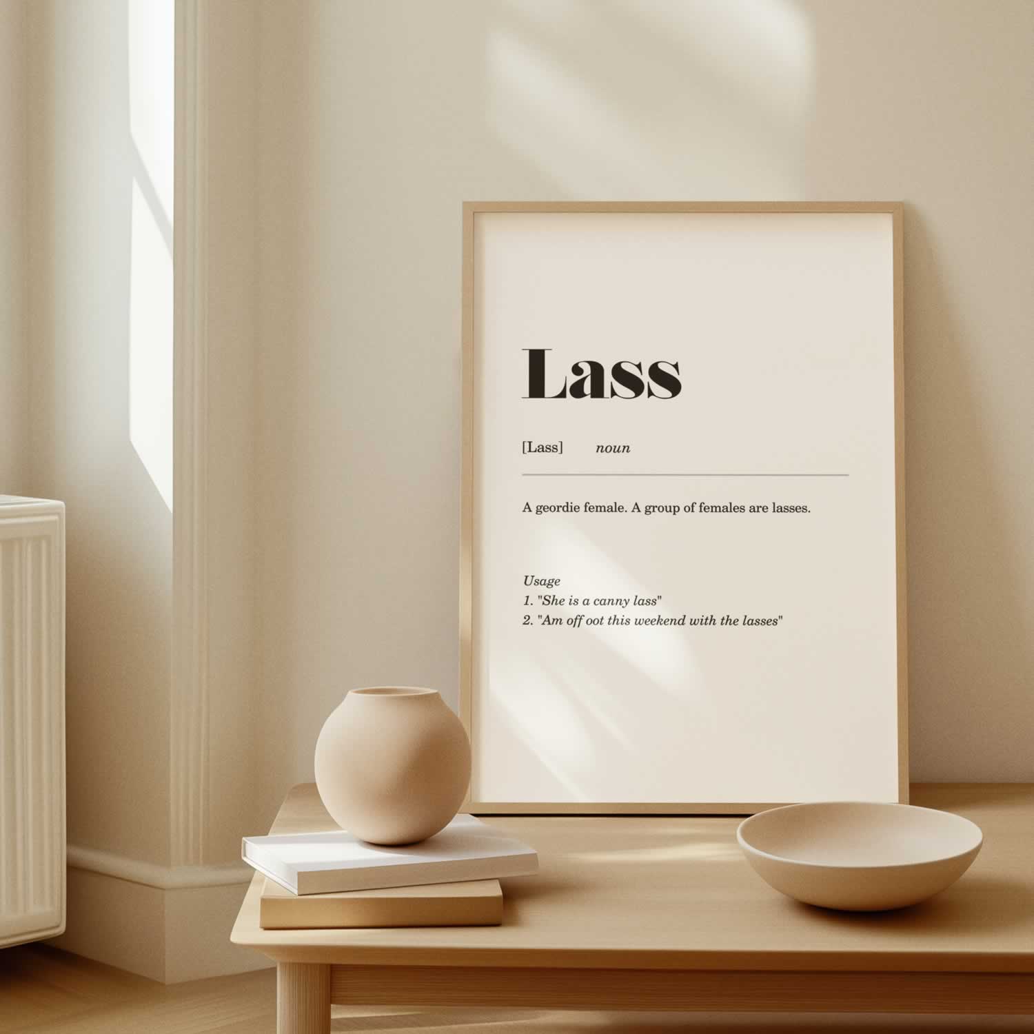 Lass Geordie Definition Wall Art