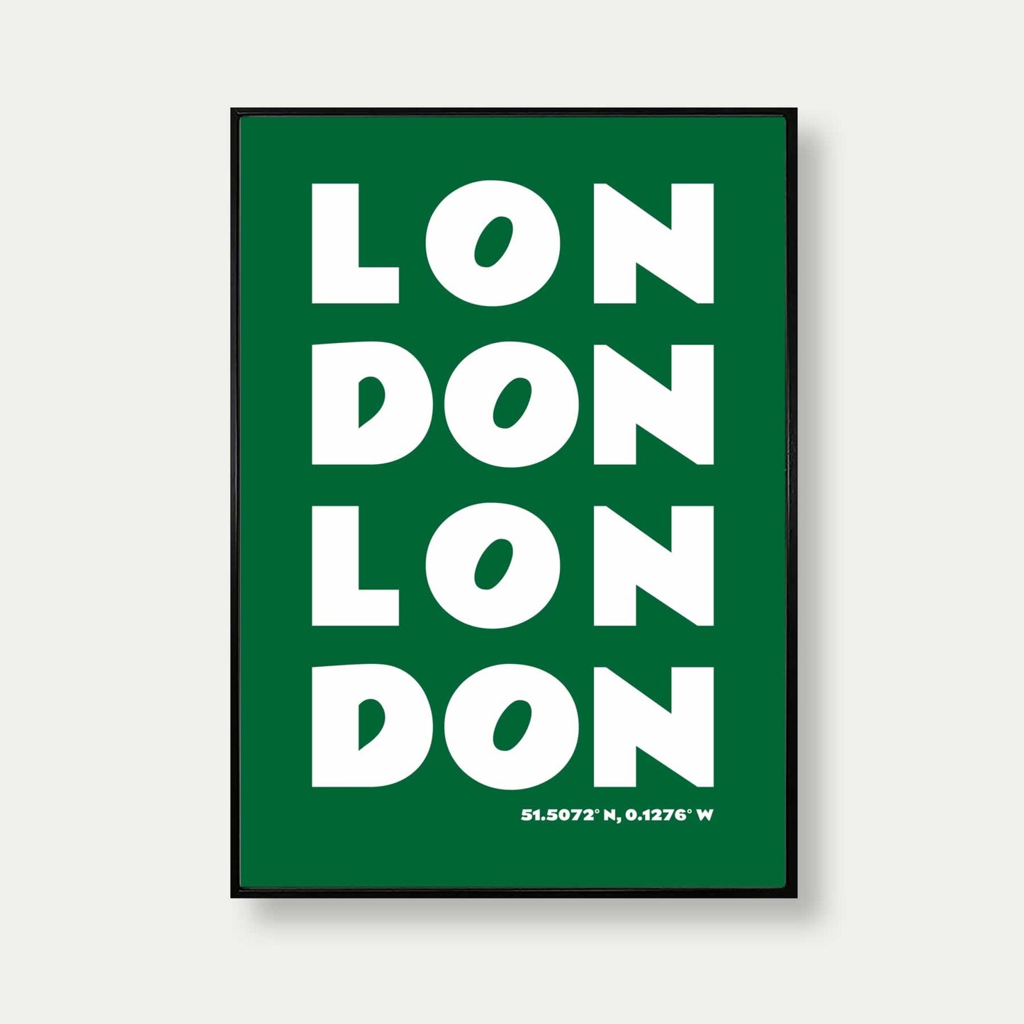 London Bold Travel Print In Green