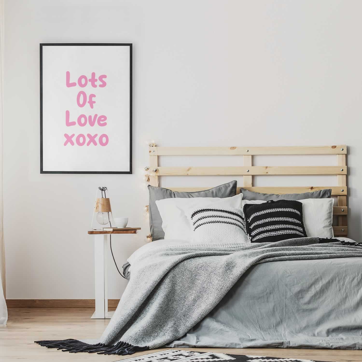 Lots Of Love Print For The Bedroom