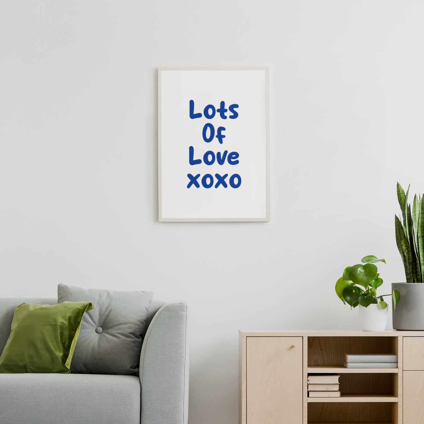 Lots Of Love Print In The Living Room