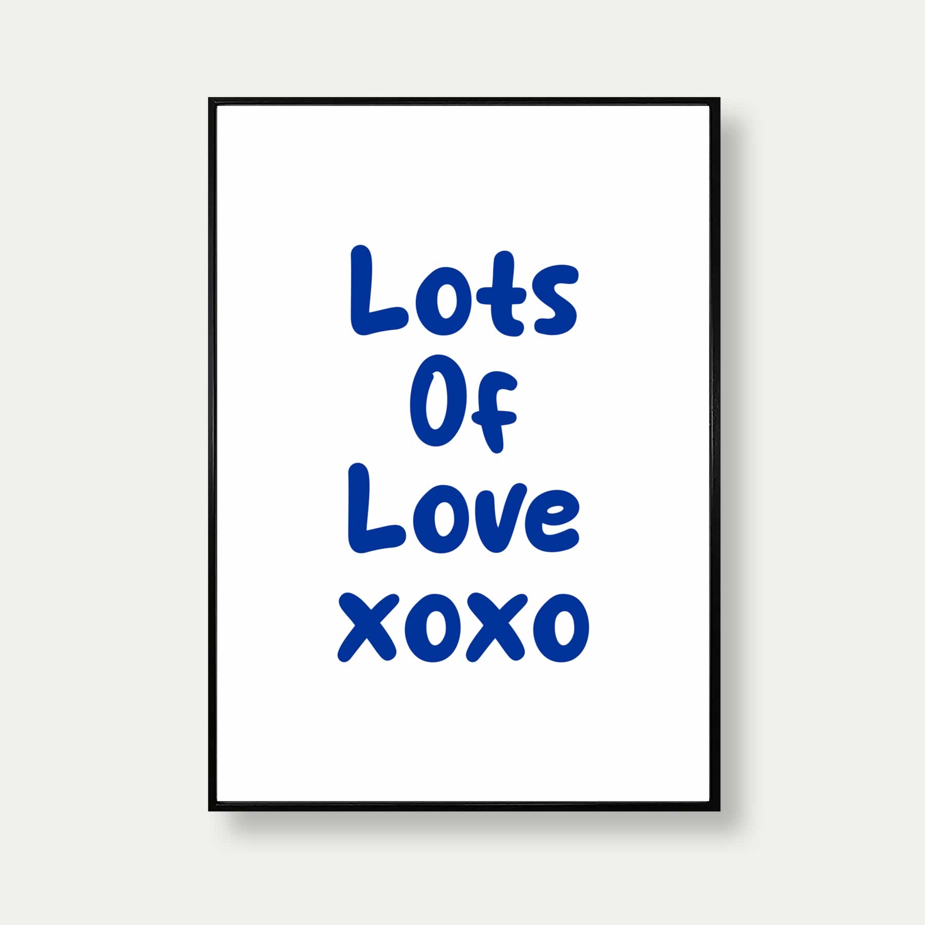 Lots Of Love Print In Blue And White