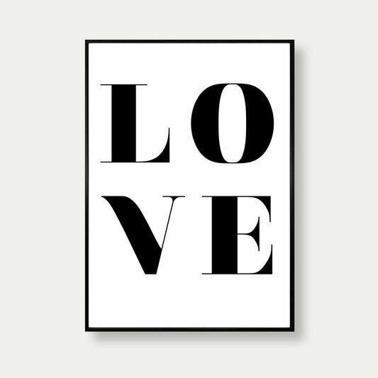 Love Fancy B&W Quote Print
