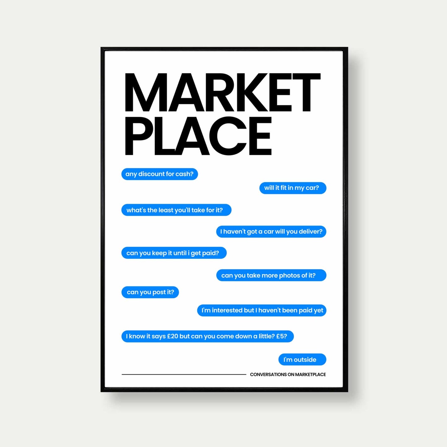 Funny Conversations On Marketplace Print