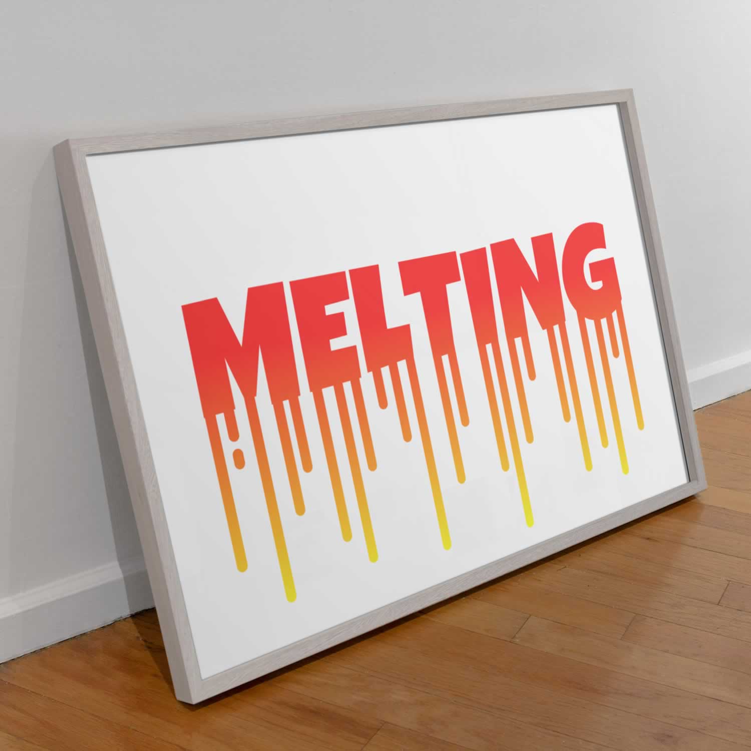Melting Typography Wall Art