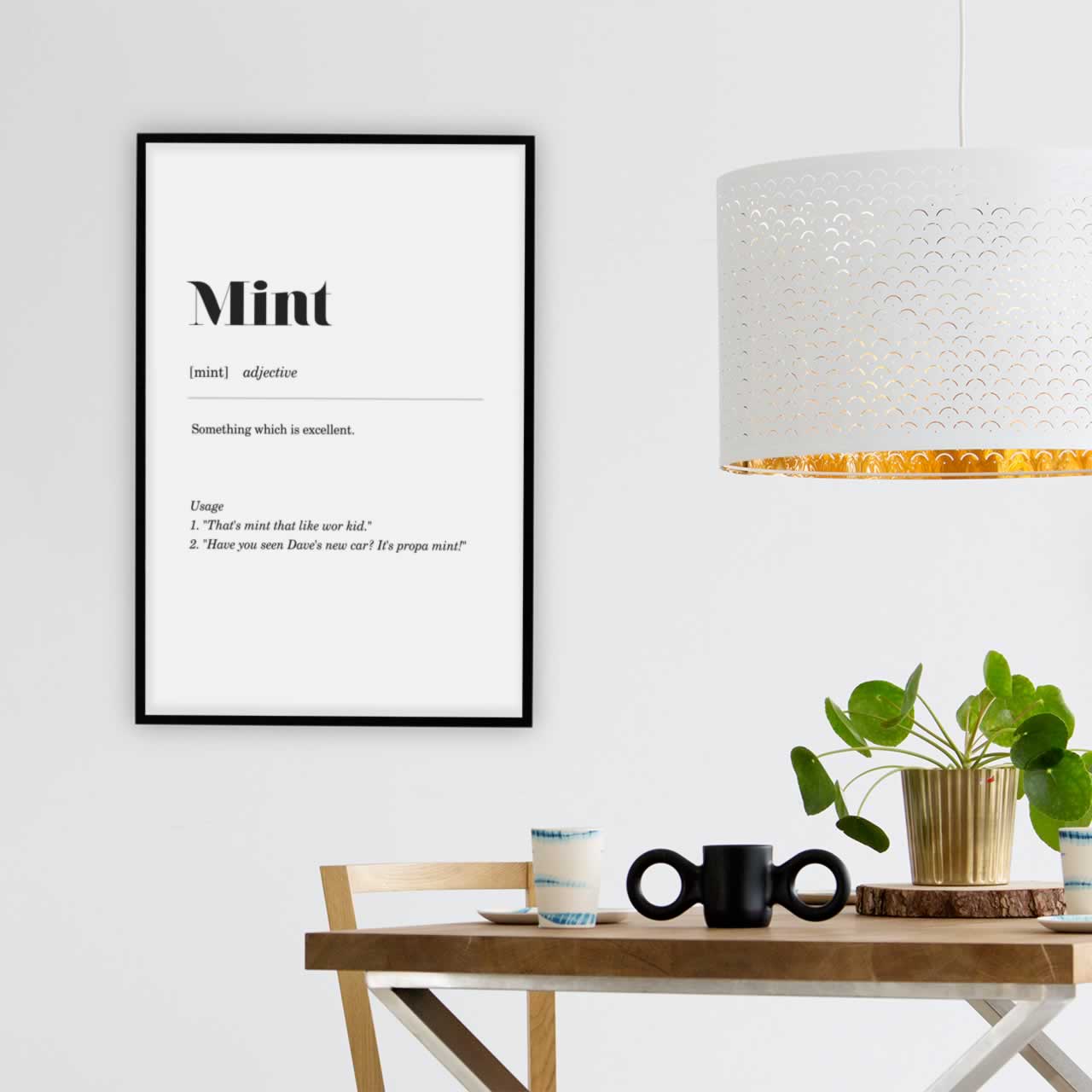 Mint Geordie Definition Wall Art