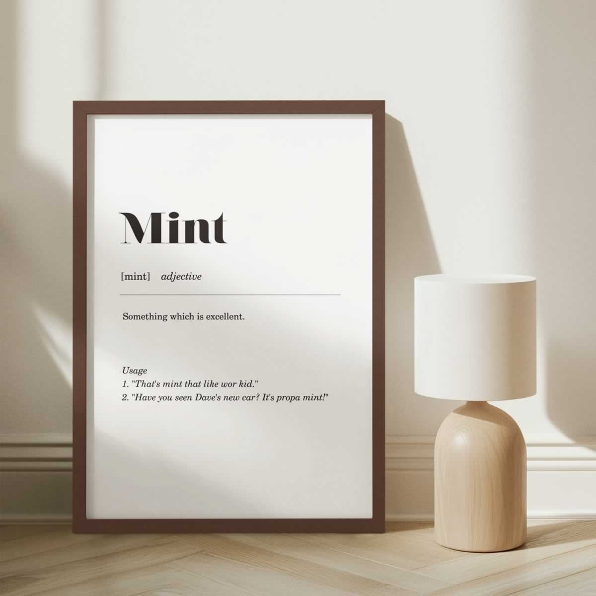 Mint Geordie Quote Print