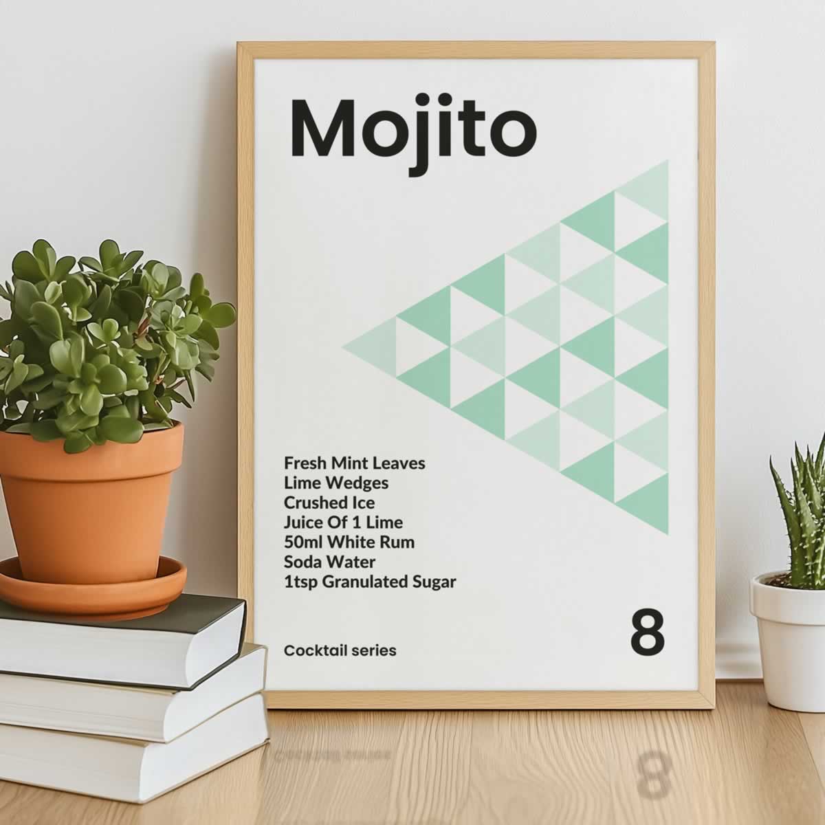 Mojito Cocktail Print For Home Bar