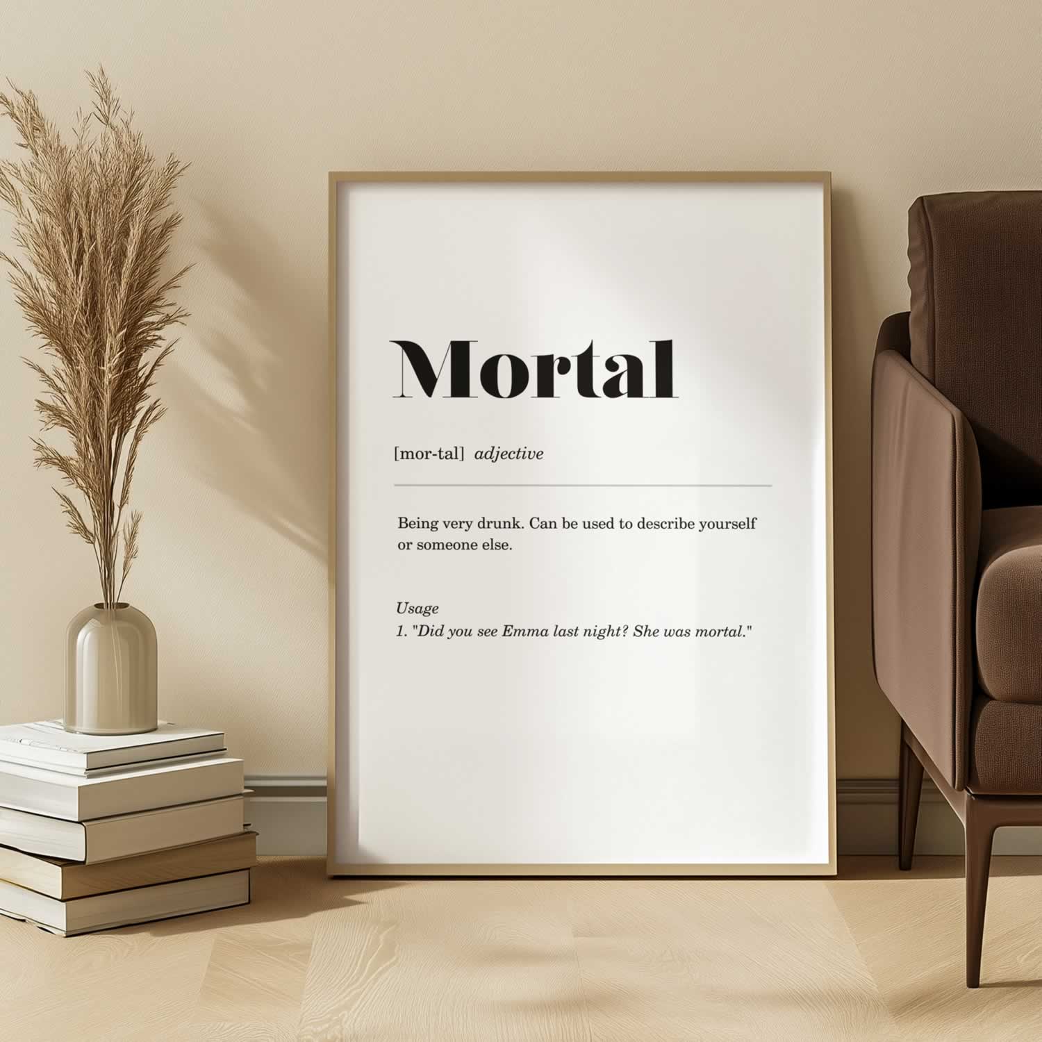 Mortal Geordie Definition Slang Print