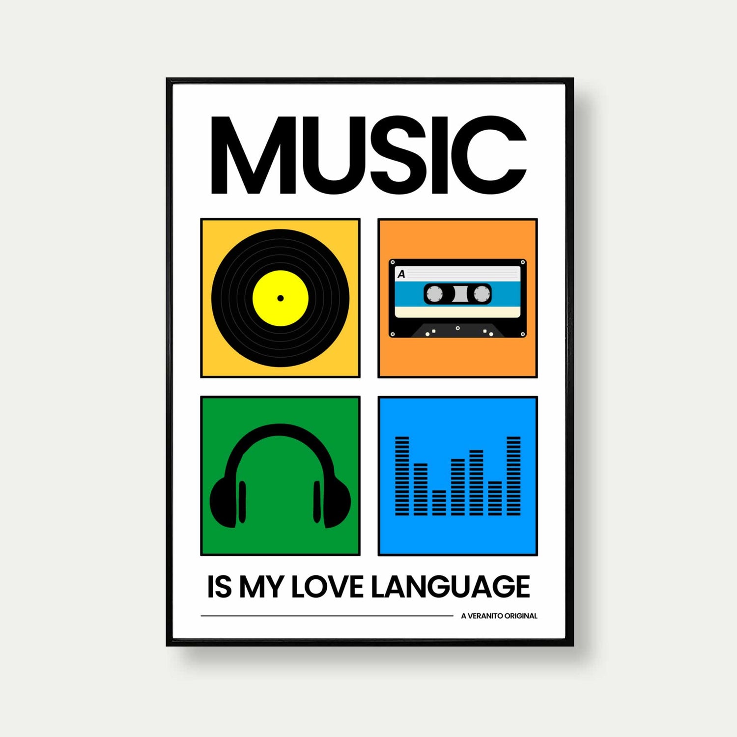 Music Is My Love Language Art Print