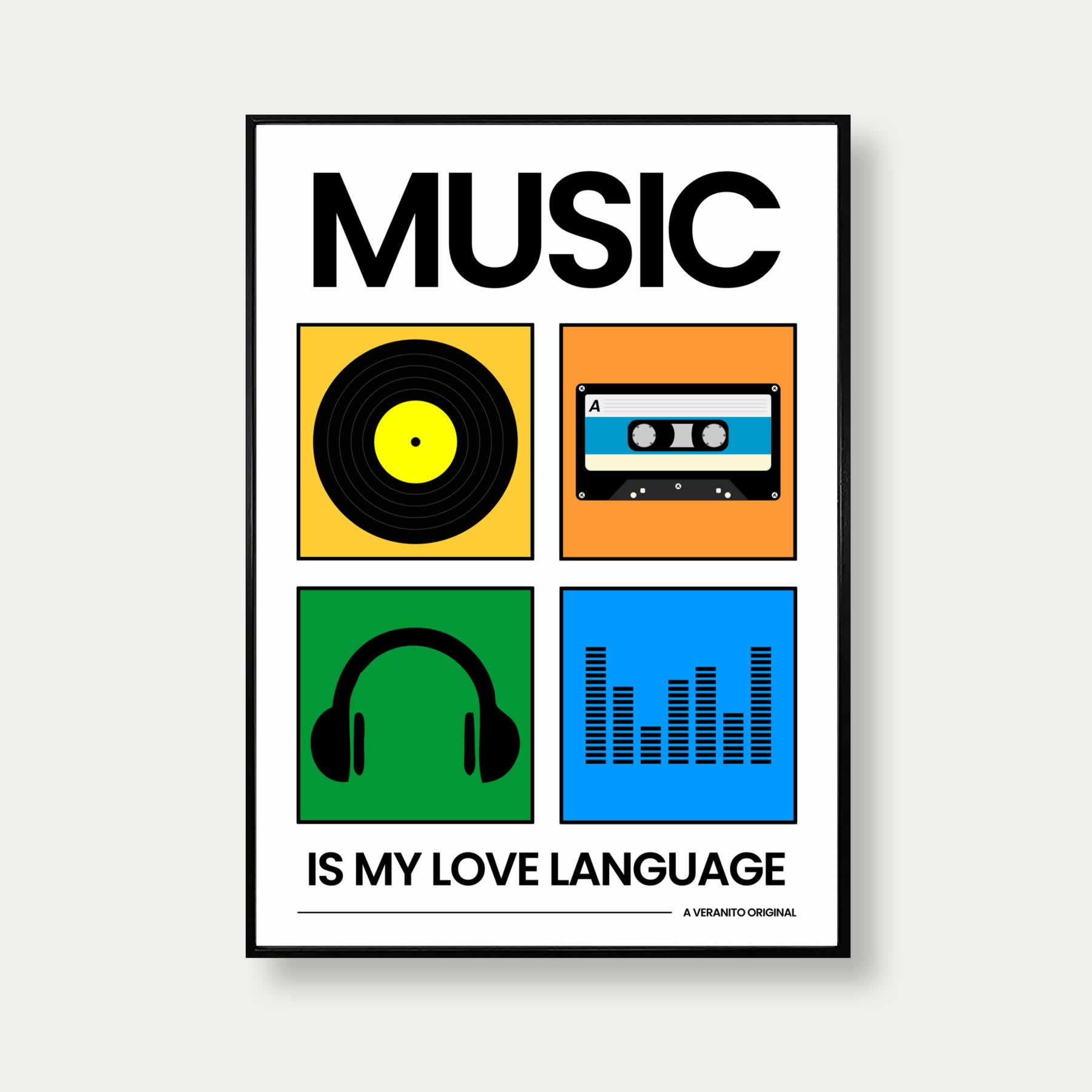 Music Is My Love Language Art Print