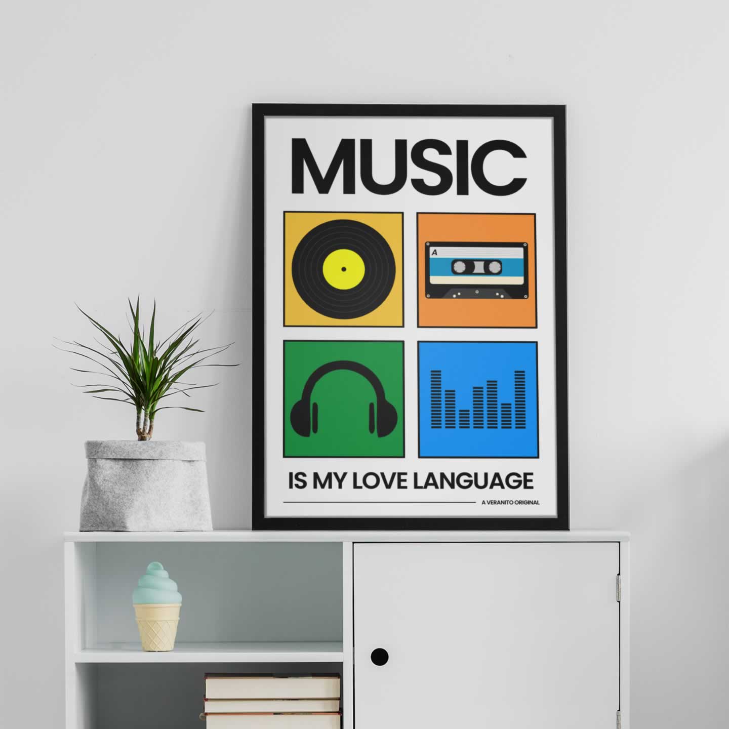 Music Is My Love Language Living Room Print
