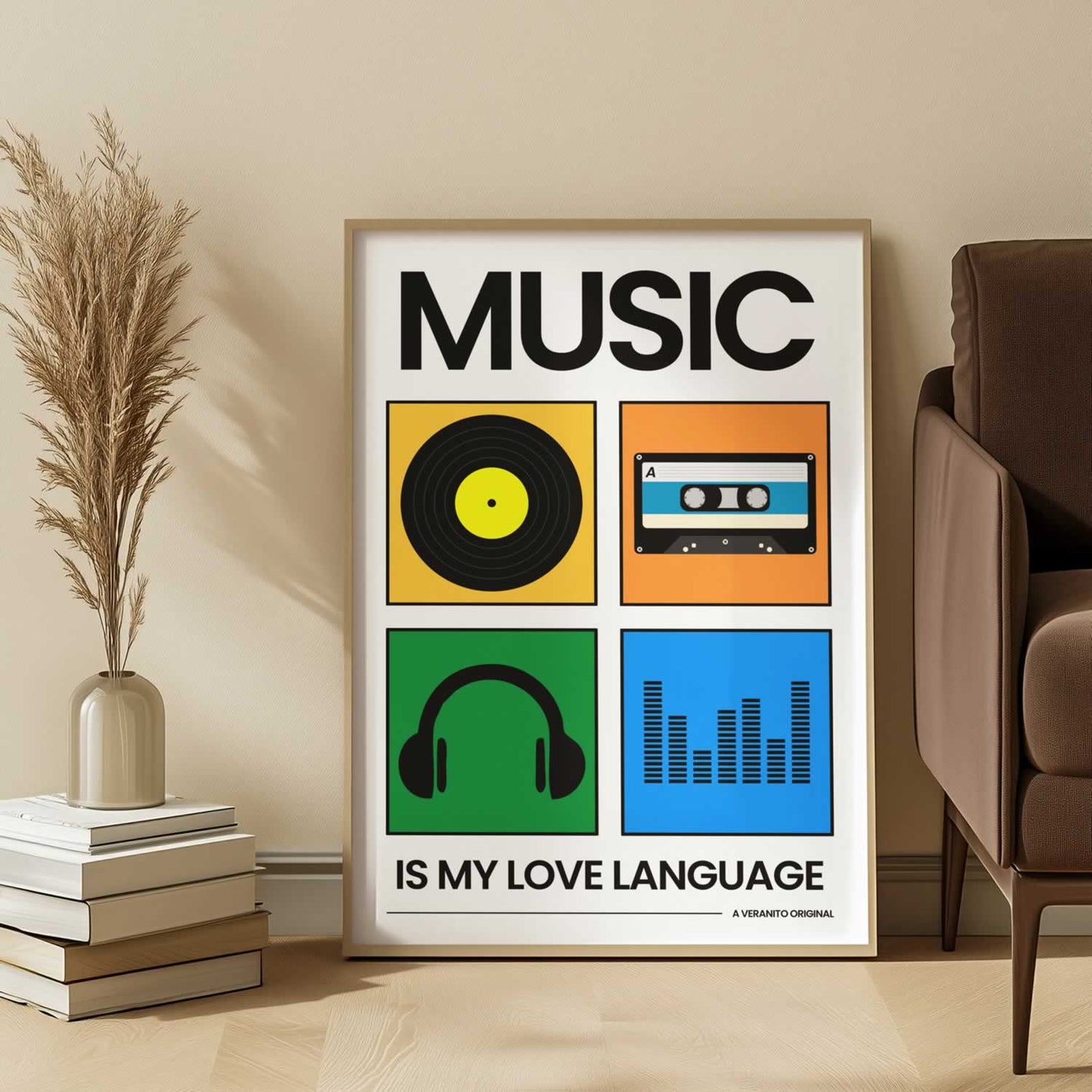 Music Is My Love Language Wall Art For Living room
