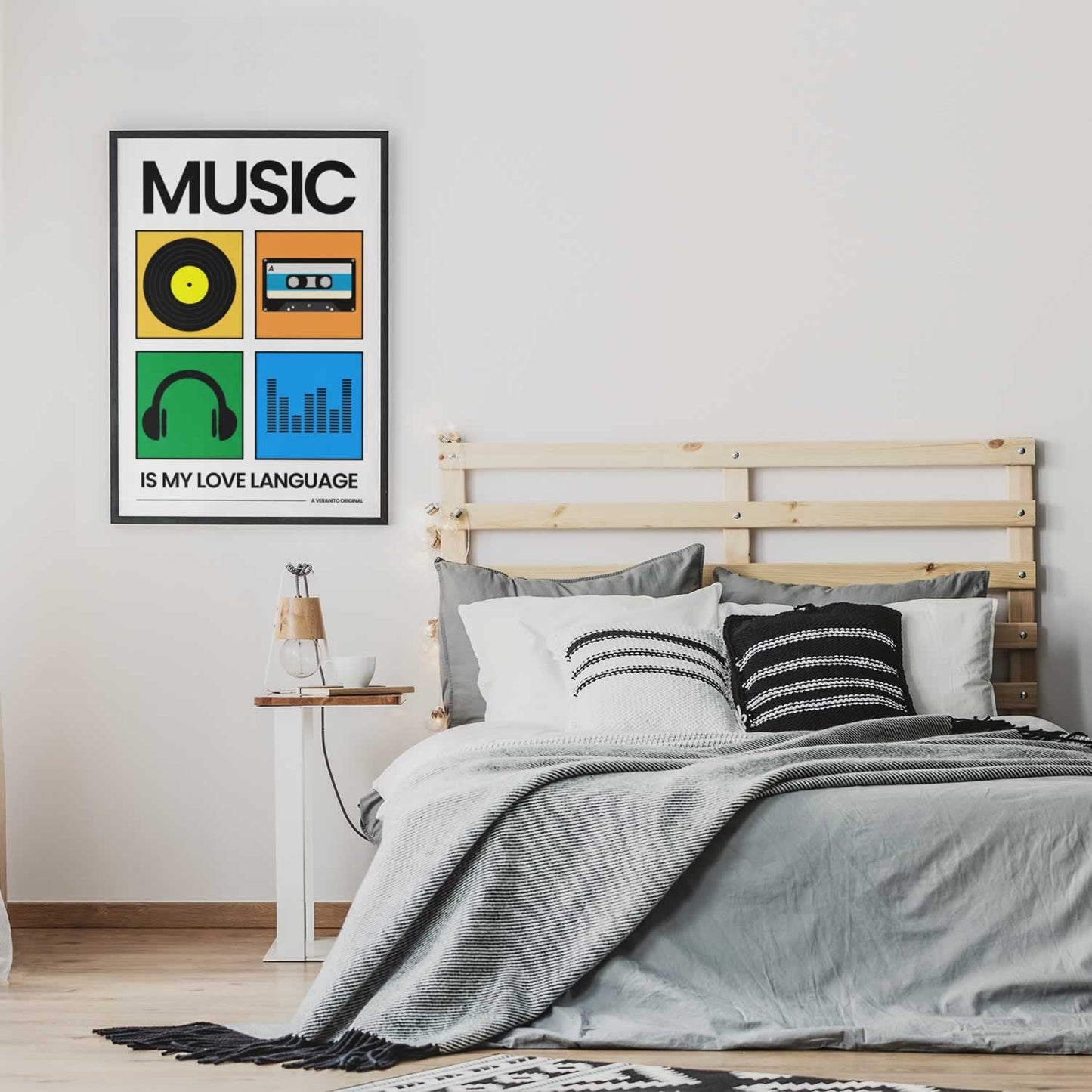 Music Is My Love Language Art Print For Bedroom