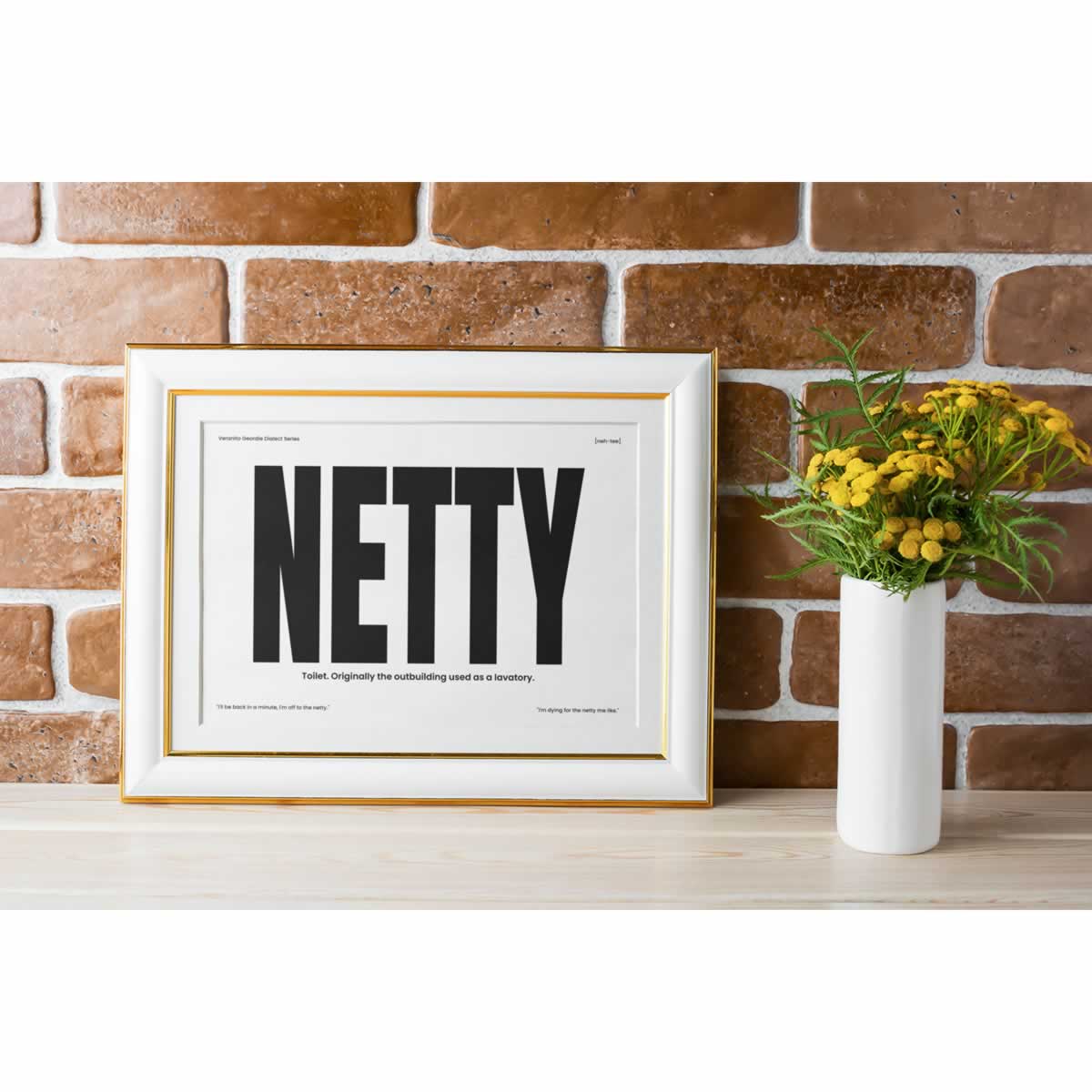 Netty Geordie Dialect Print For Your Toilet
